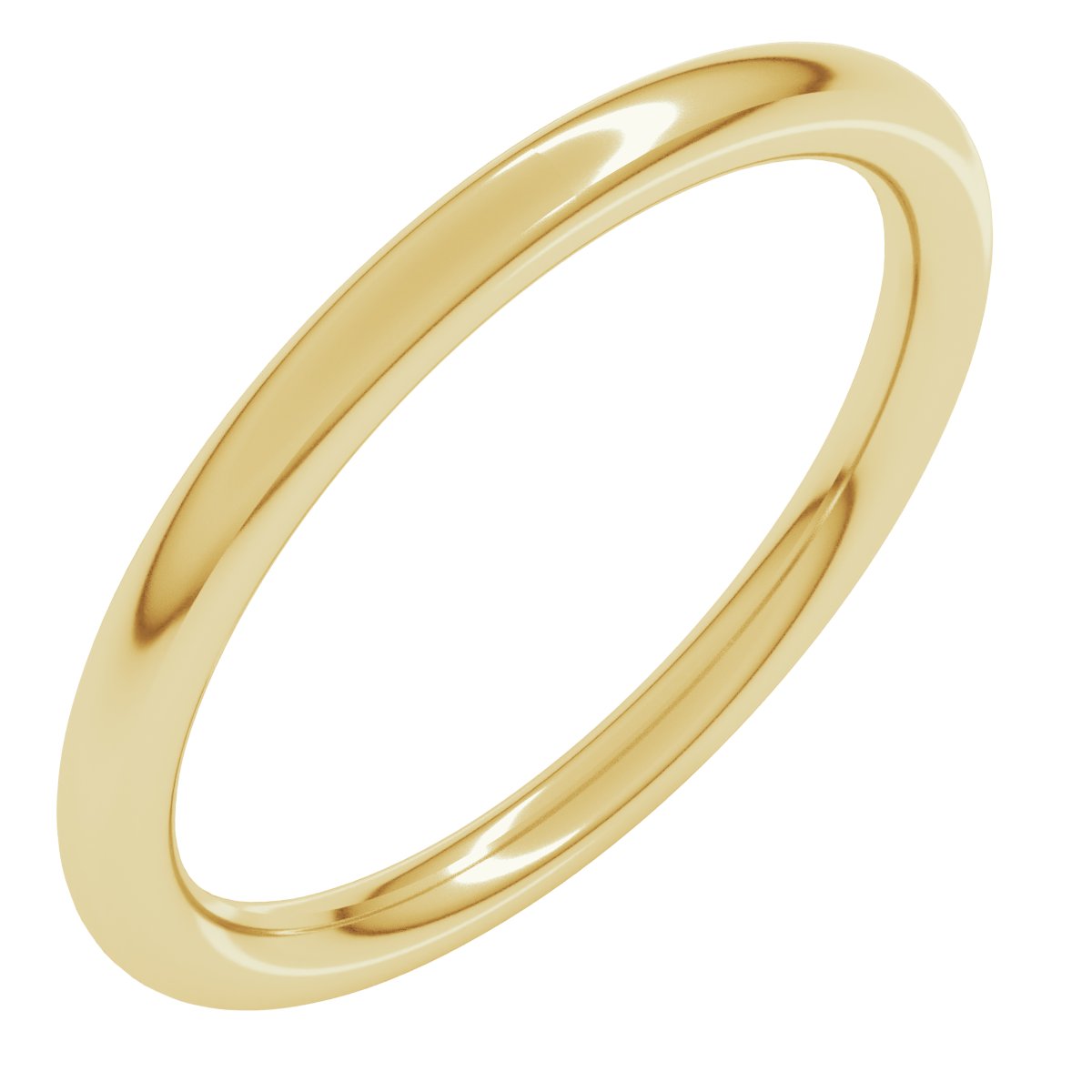 Full Round Comfort-Fit Band — 2 mm, yellow gold