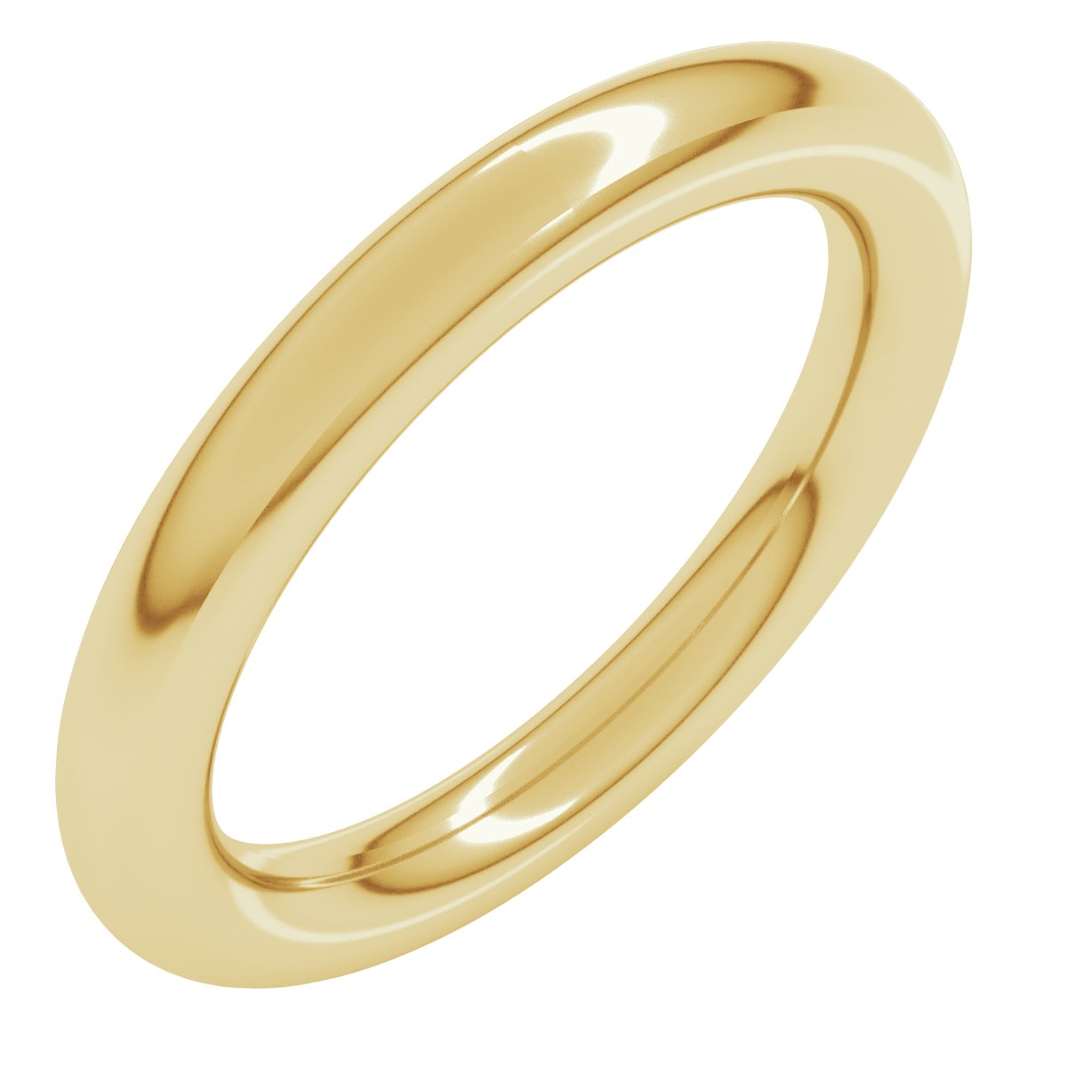 Full Round Comfort-Fit Band — 3 mm, yellow gold