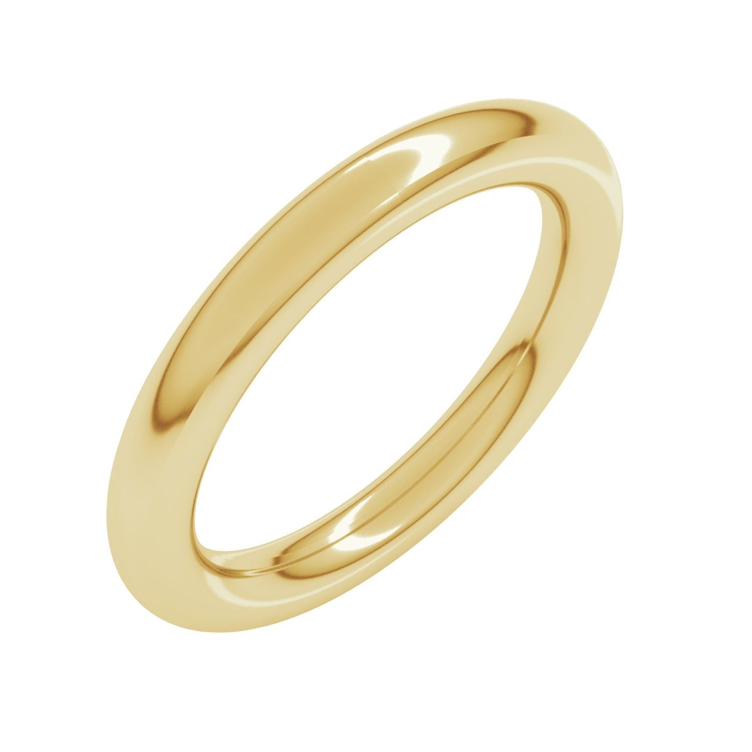 Full Round Comfort-Fit Band — 3 mm, yellow gold