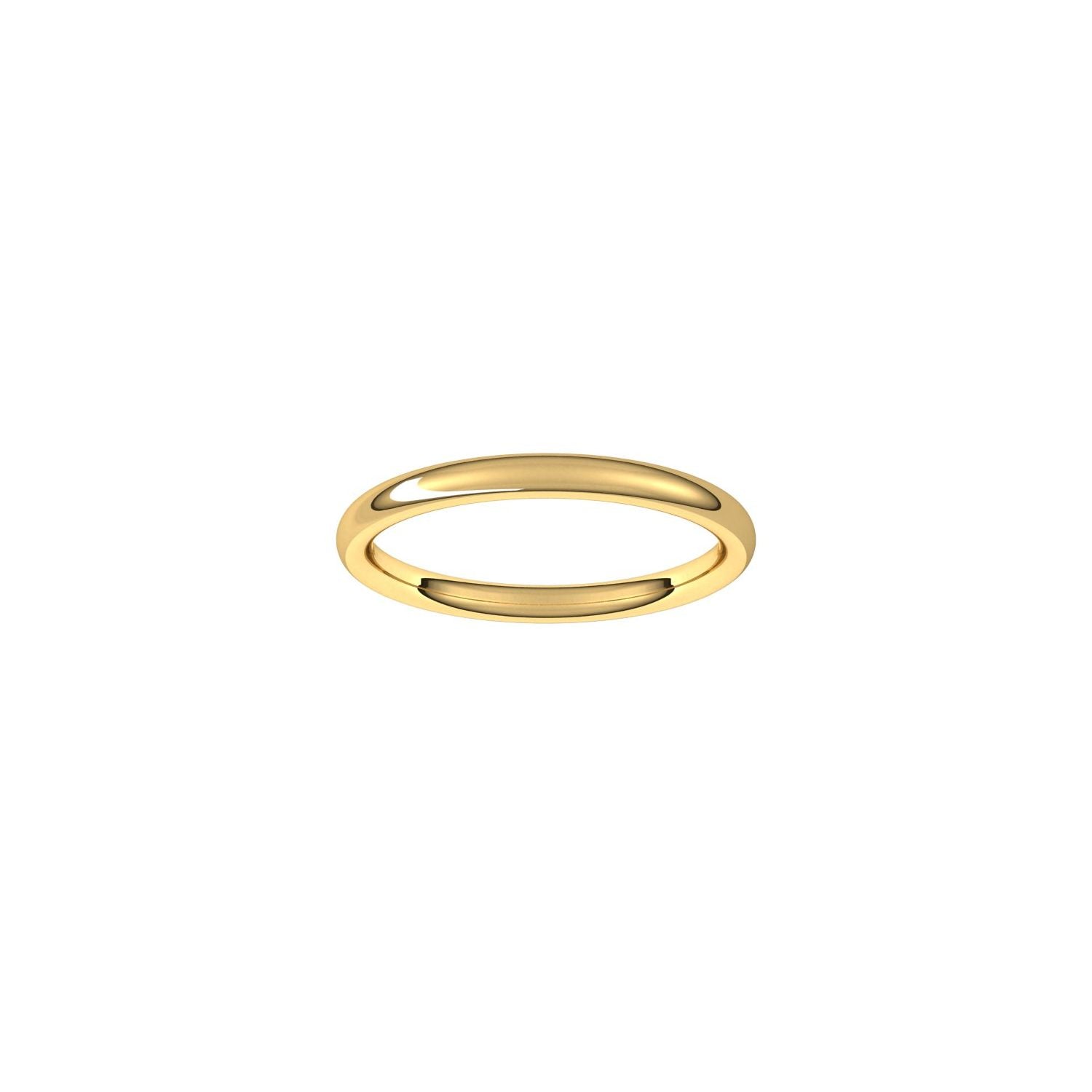 European Comfort-Fit Band — Standard · 2 mm, yellow gold
