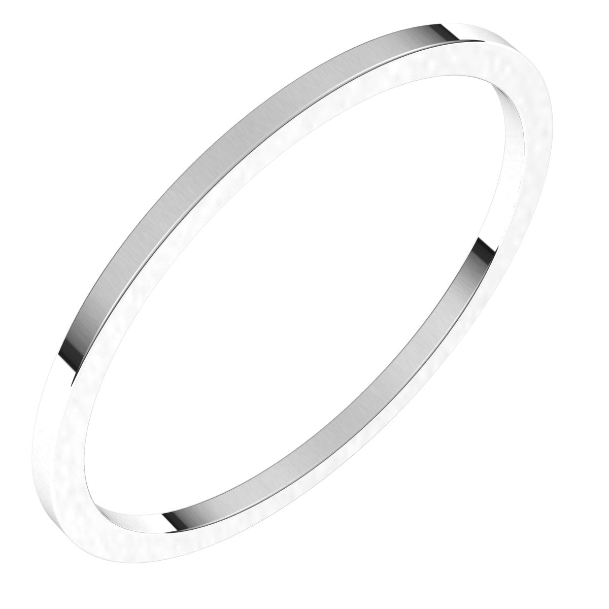 Flattop — Standard · 1 mm, white gold