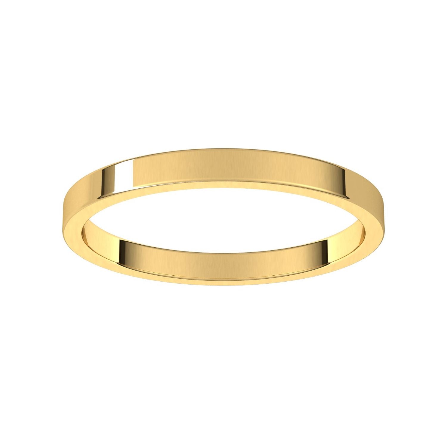 Flat Band — Standard · 2 mm, yellow gold