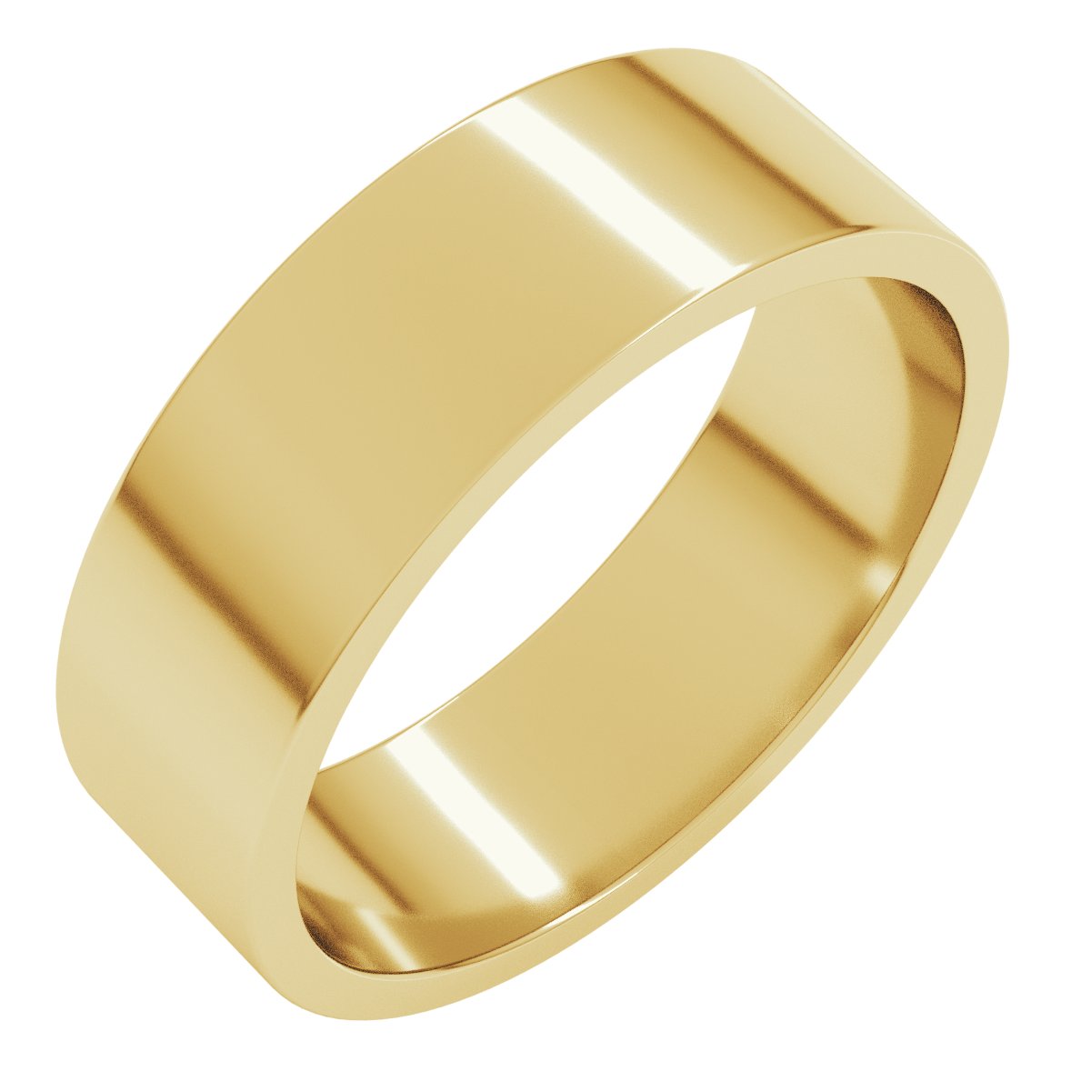Flat Band — Standard · 6 mm, yellow gold