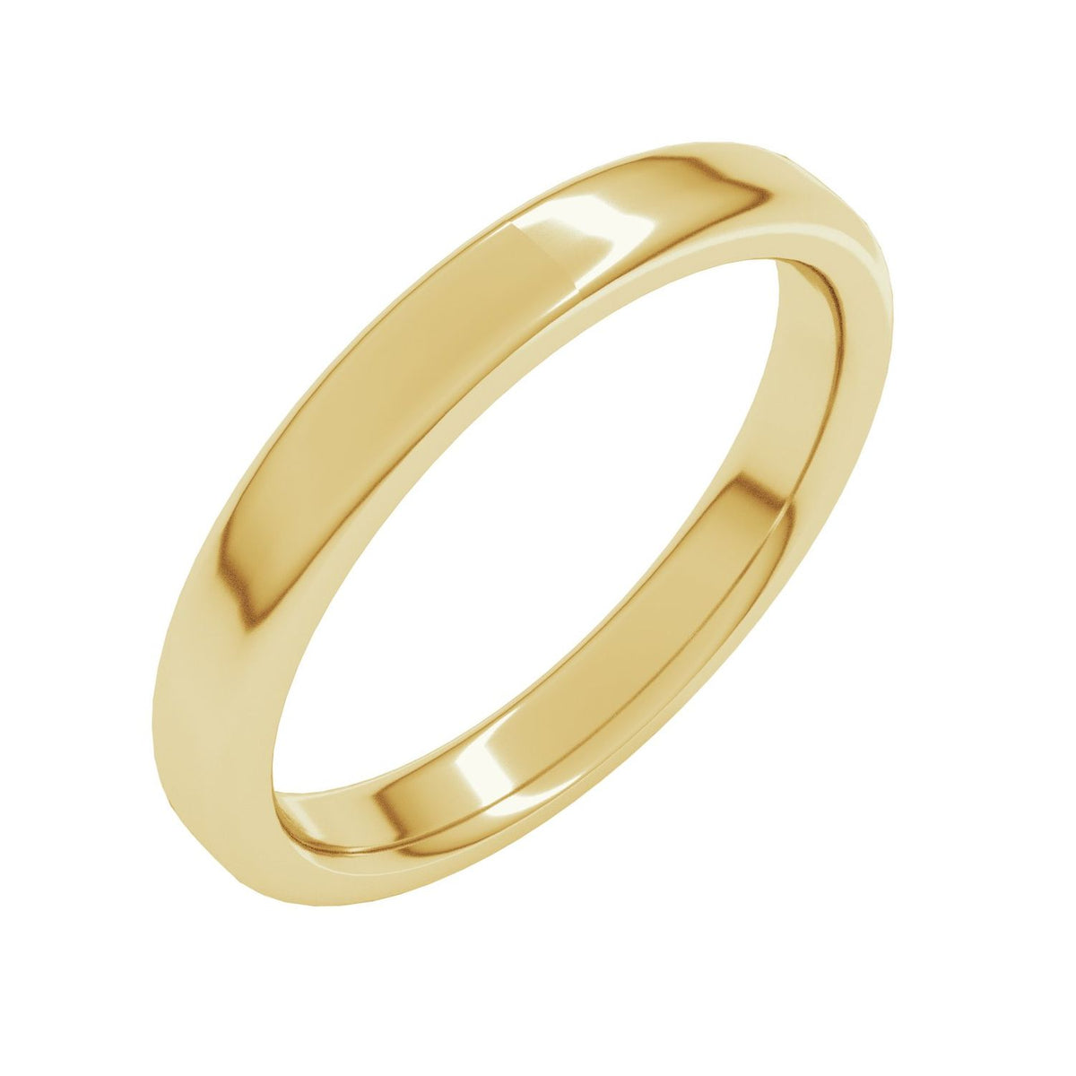 Flat Comfort-Fit Round-Edge Band