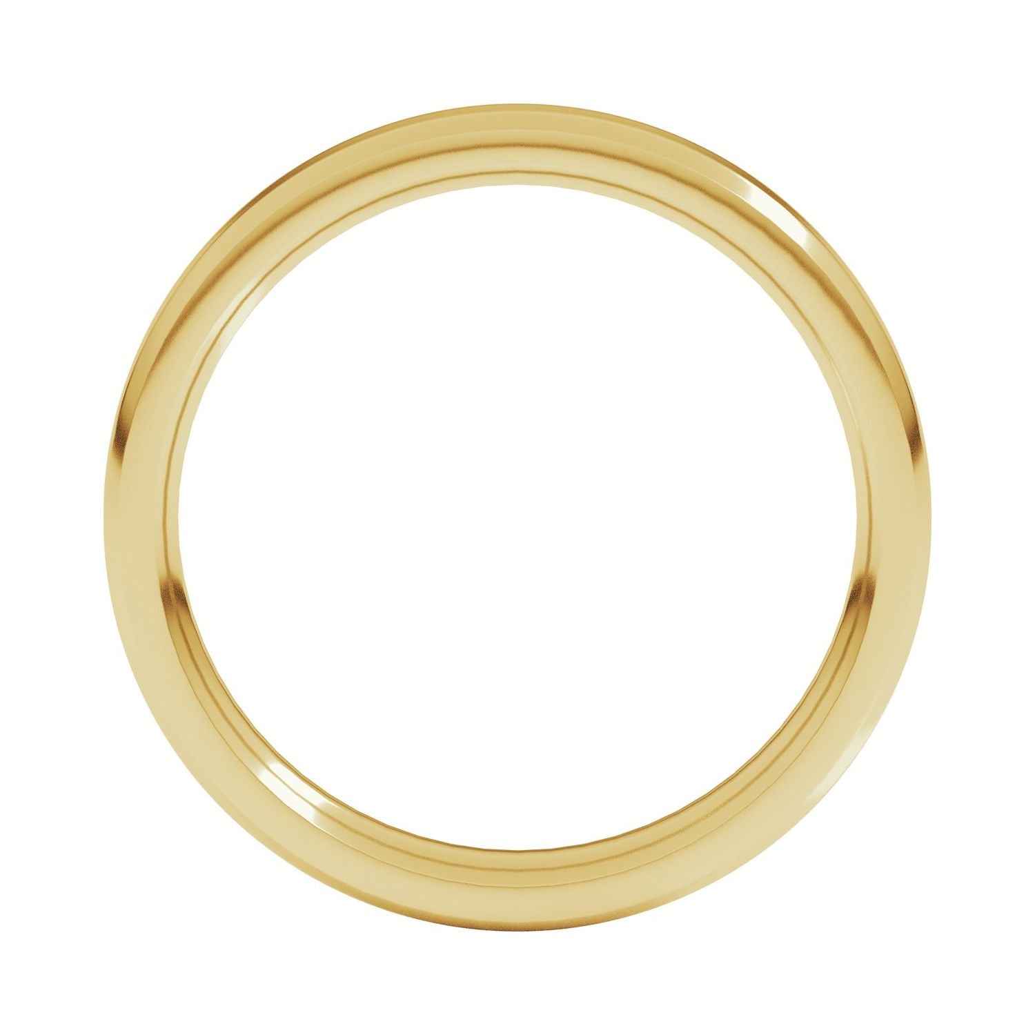 Beveled-Edge Comfort-Fit Band — Standard · 3 mm, yellow gold