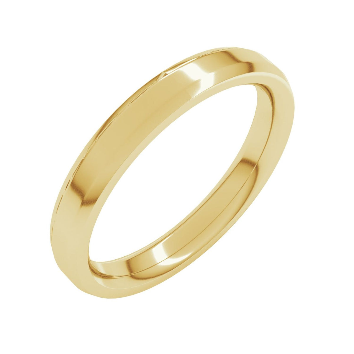 Beveled-Edge Comfort-Fit Band
