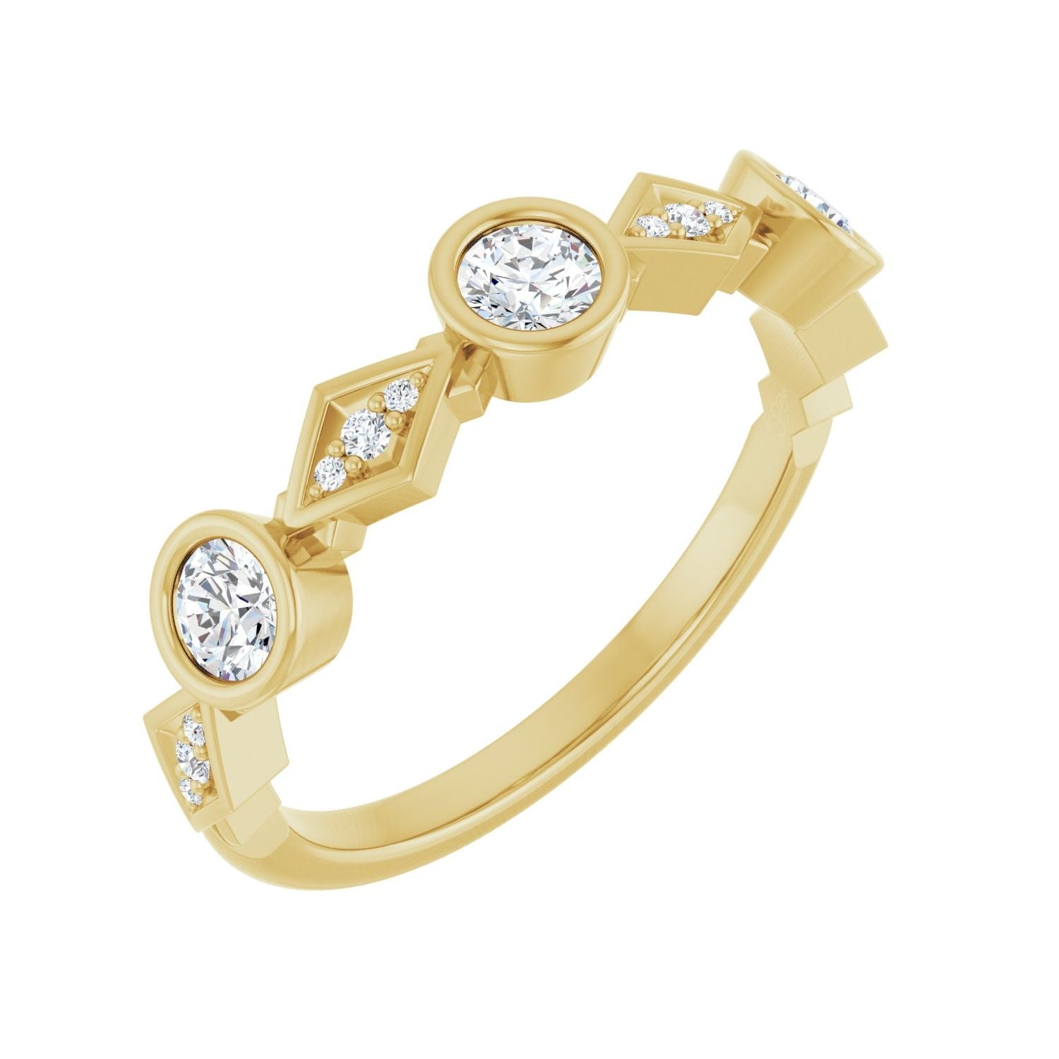 Garland — Round · 3.2 mm · 3/8 ctw, yellow gold