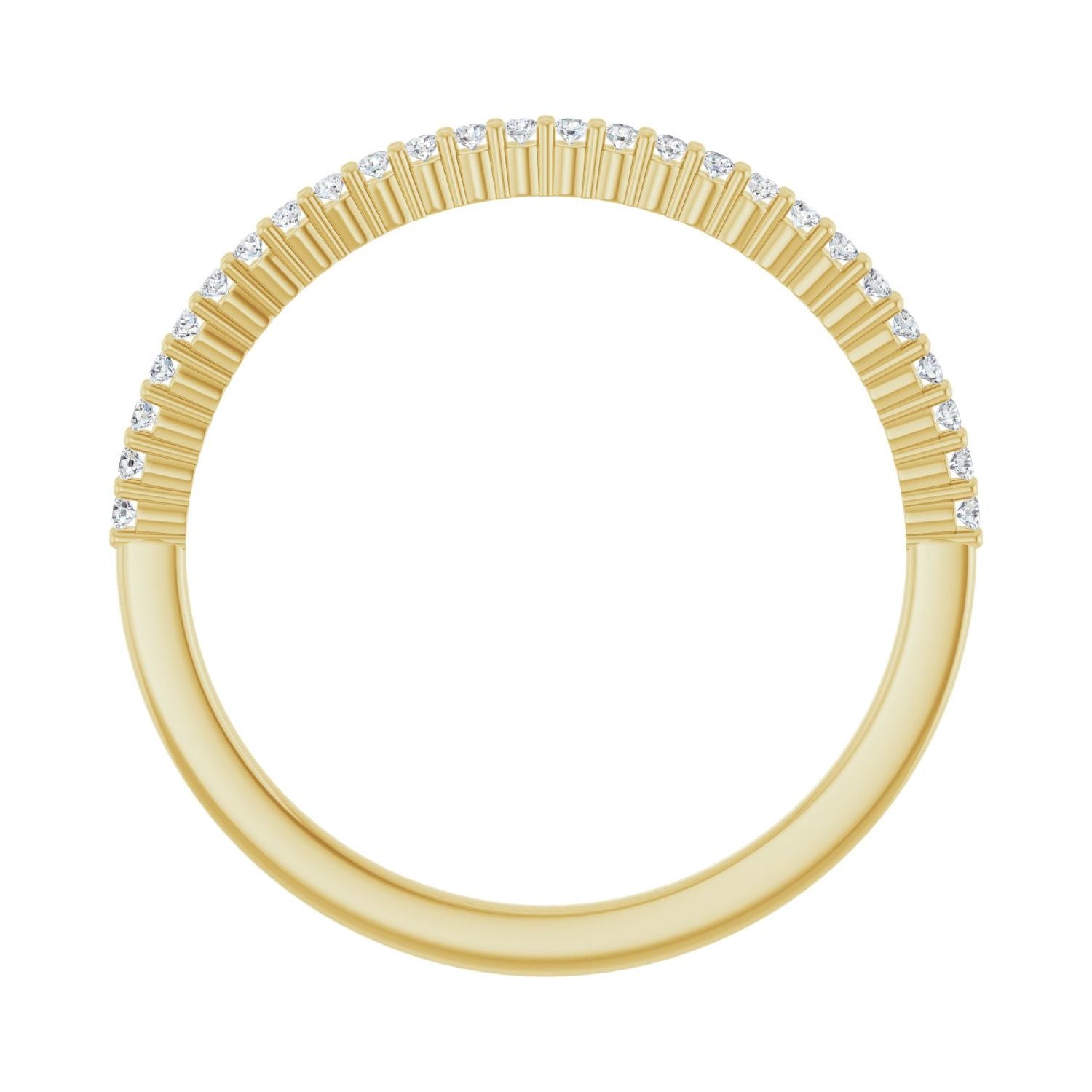 Ease — Round · 1 mm · 1/8 ctw, yellow gold