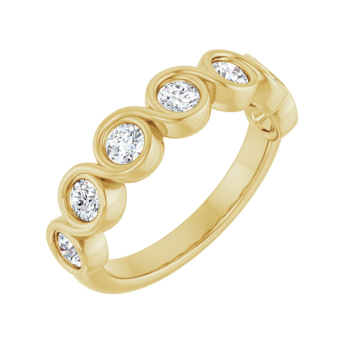Opal — Round · 3 mm · 3/4 ctw, yellow gold