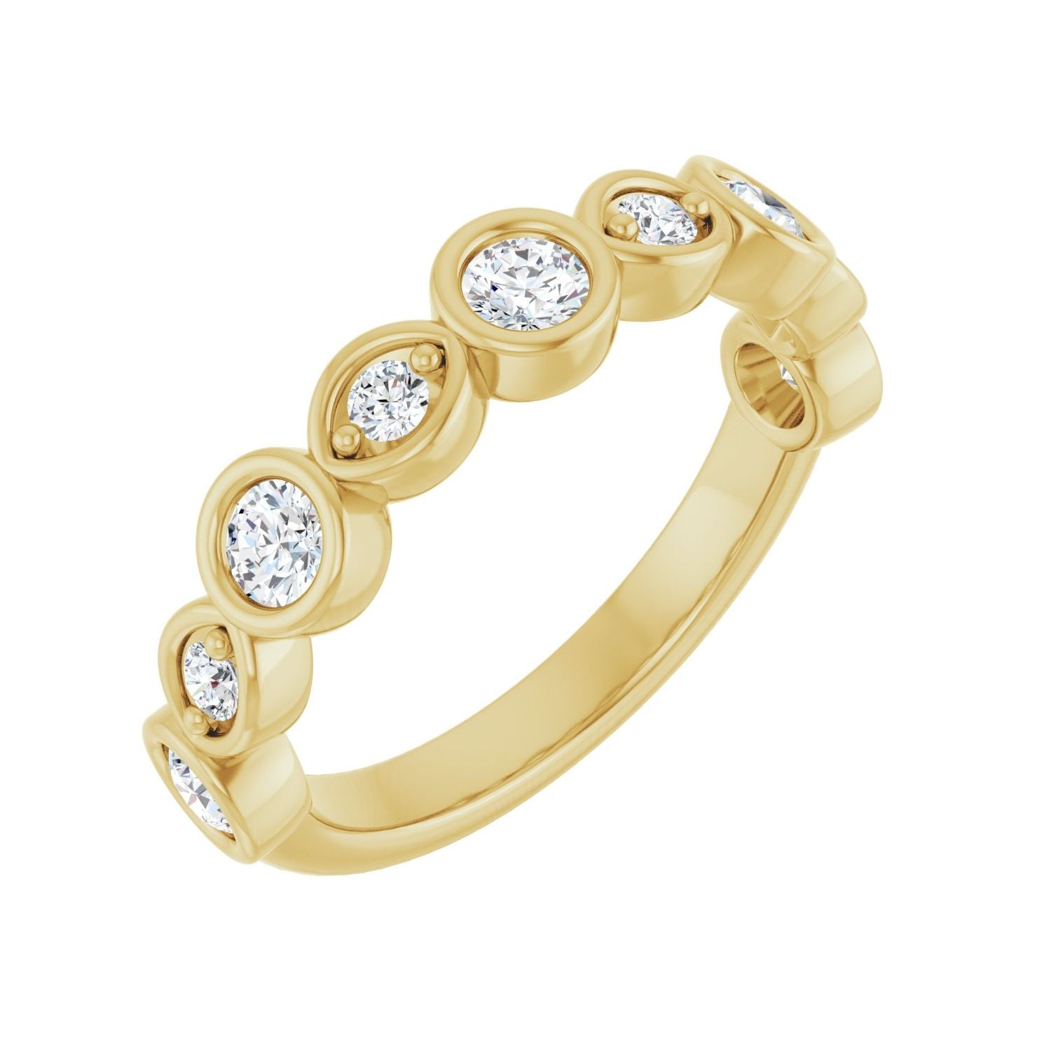 Quinn — Round · 3 mm · 5/8 ctw, yellow gold