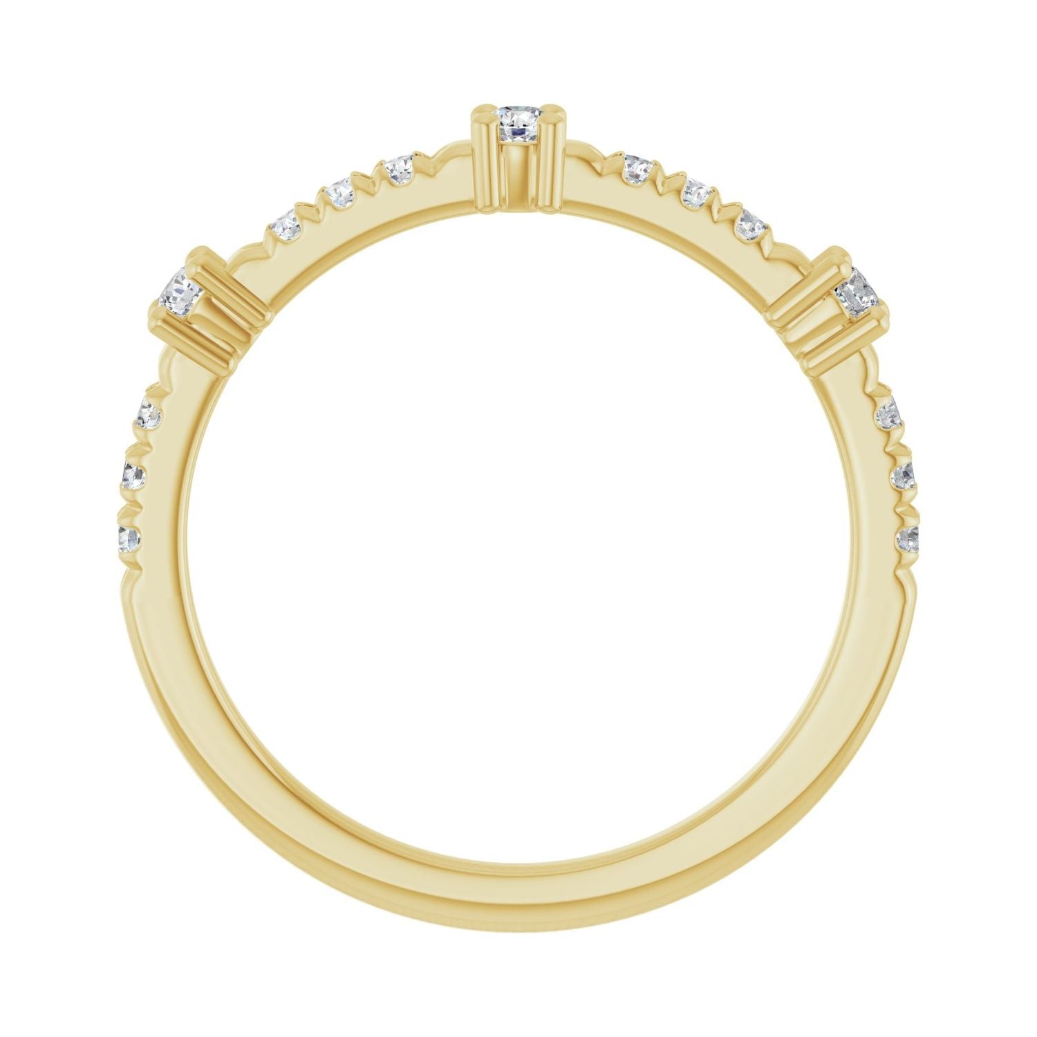 Solene — Round · 2 mm · 1/4 ctw, yellow gold