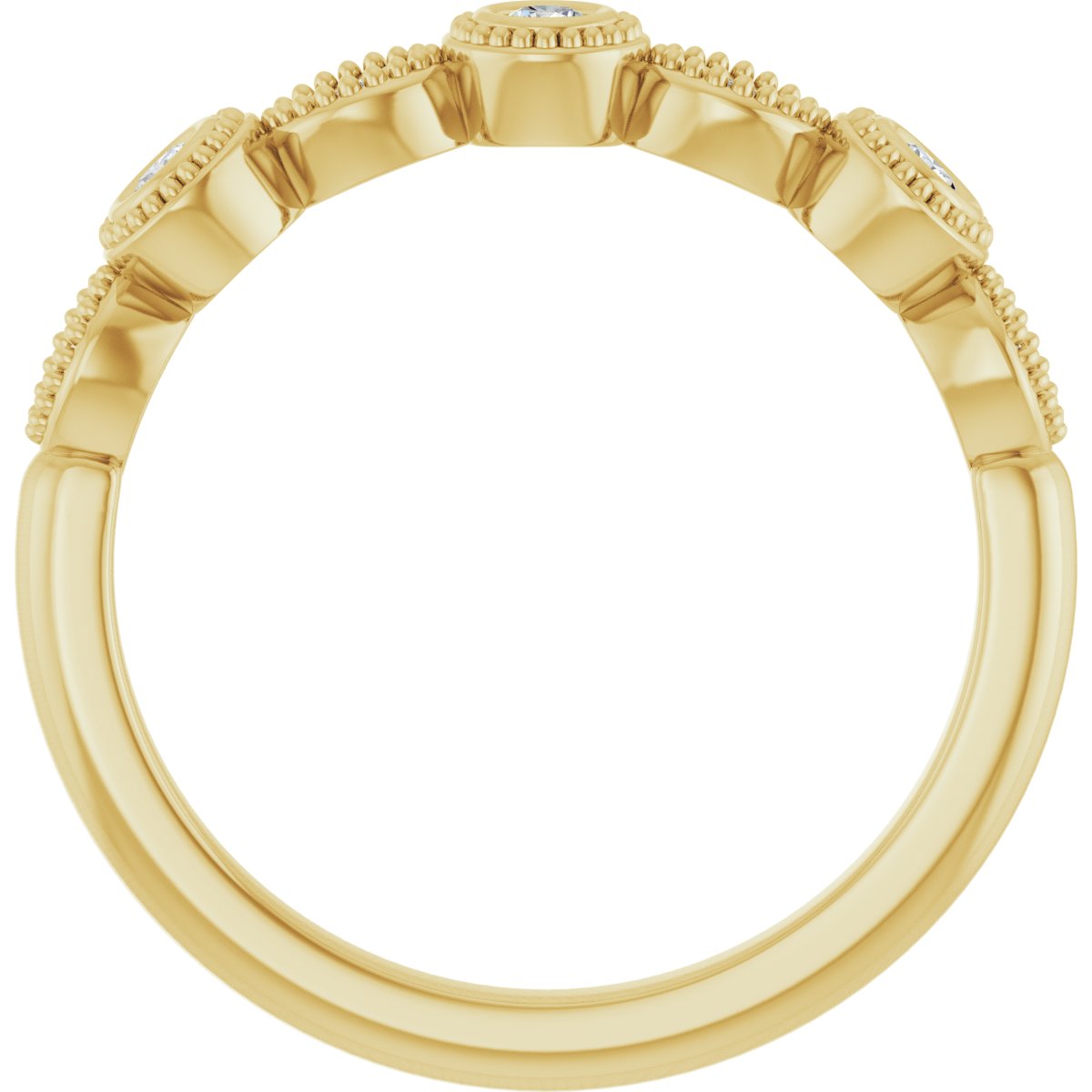 Dear — Round · 2 mm · 1/8 ctw, yellow gold