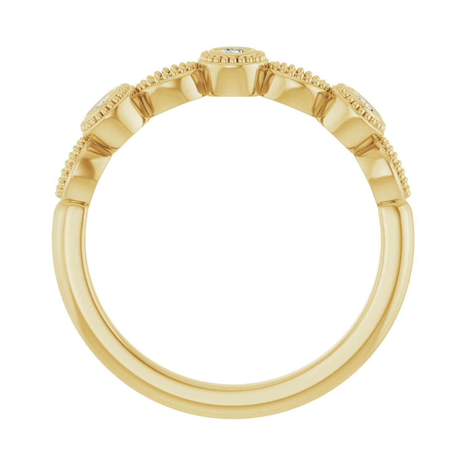 Dear — Round · 2 mm · 1/8 ctw, yellow gold