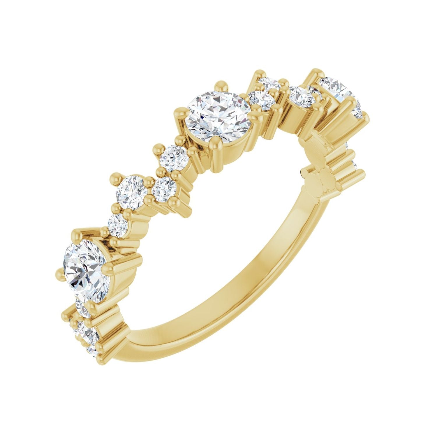 Cleo — Round · 3.8 mm · 9/10 ctw, yellow gold