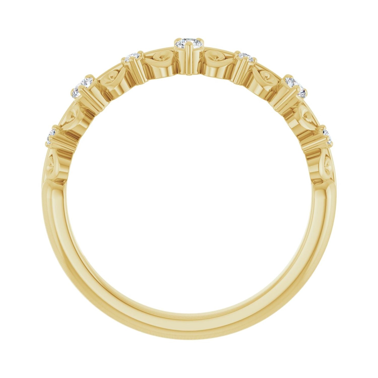 Dew — Round · 2 mm · 1/8 ctw, yellow gold