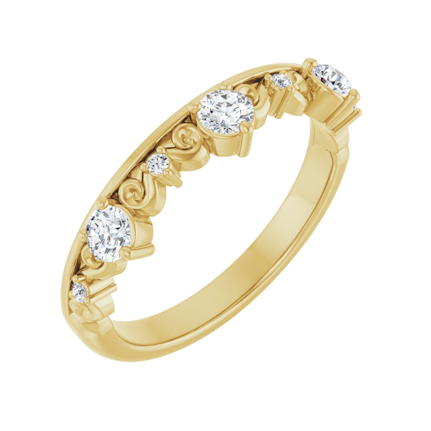 Dew — Round · 3 mm · 1/3 ctw, yellow gold
