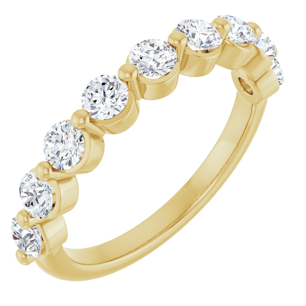 Elise — Round · 3 mm · 9/10 ctw, yellow gold