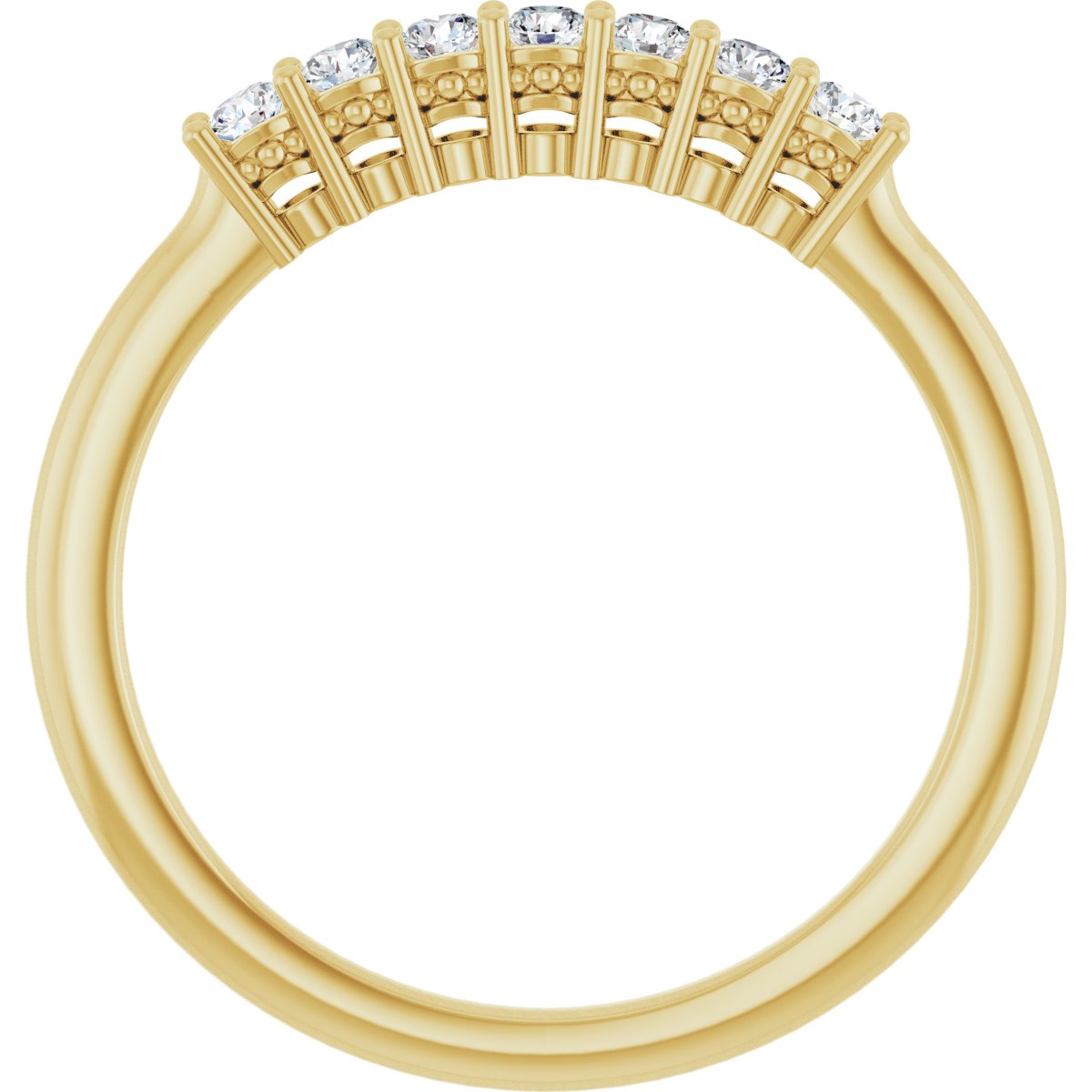 Rhea — Round · 2 mm · 1/5 ctw, yellow gold