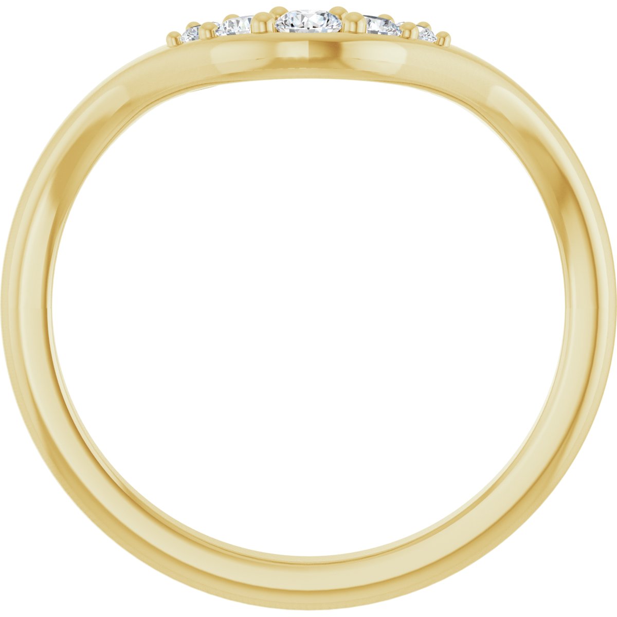 Mae — Round, yellow gold