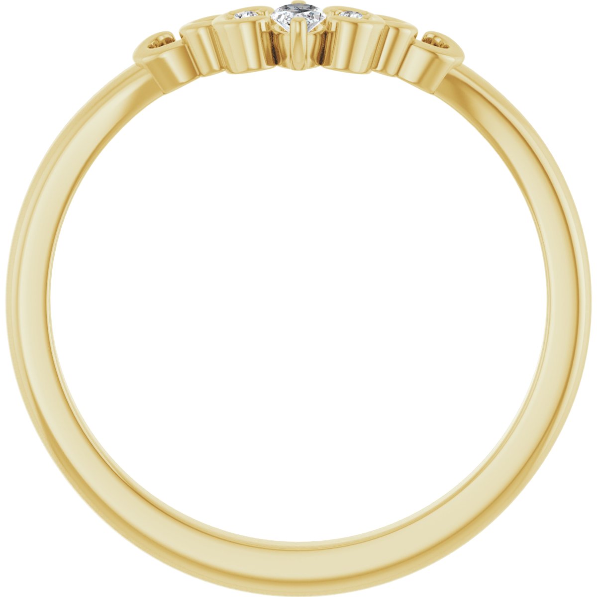 Freya — 4 x 2 mm, yellow gold