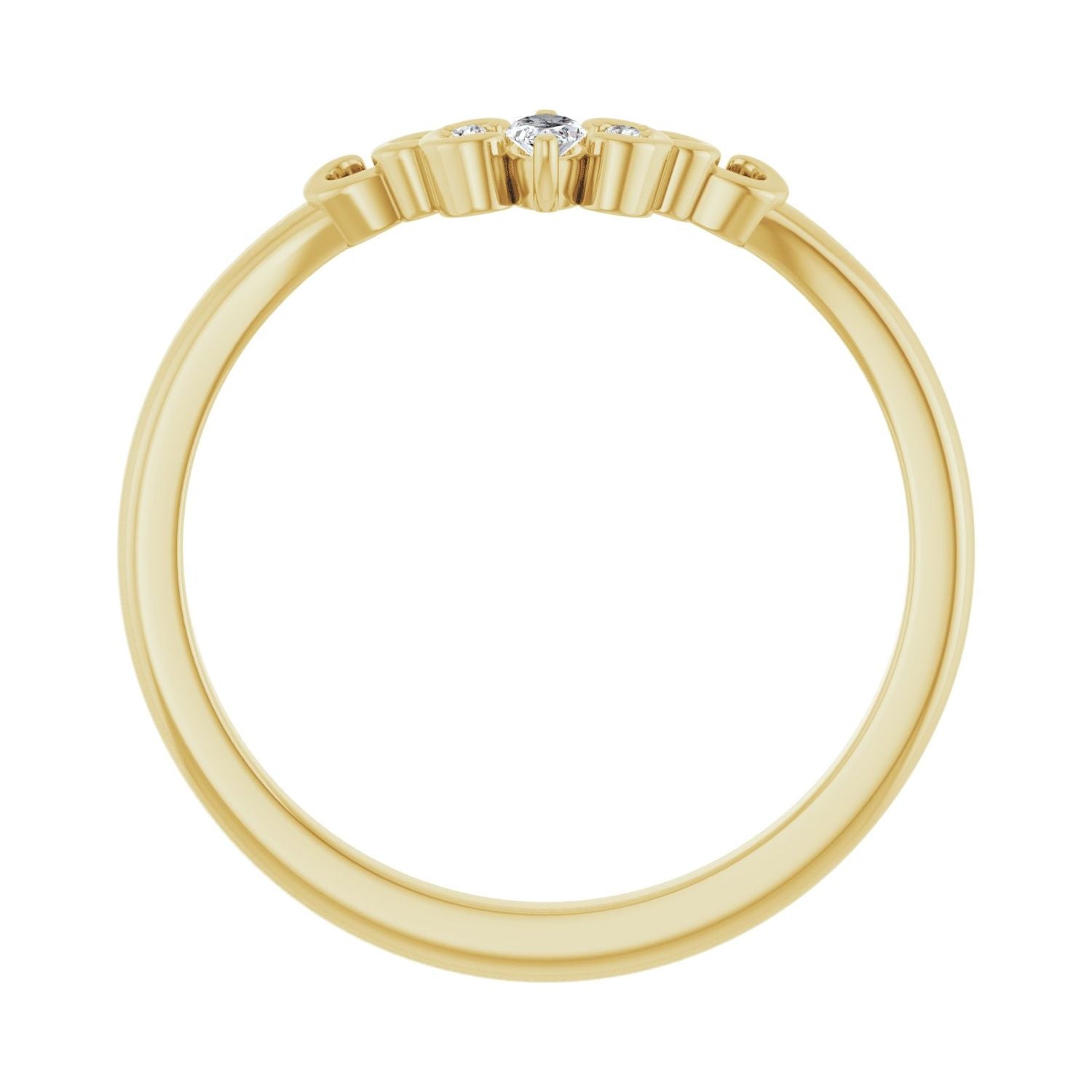 Homecoming — 4 x 2 mm, yellow gold