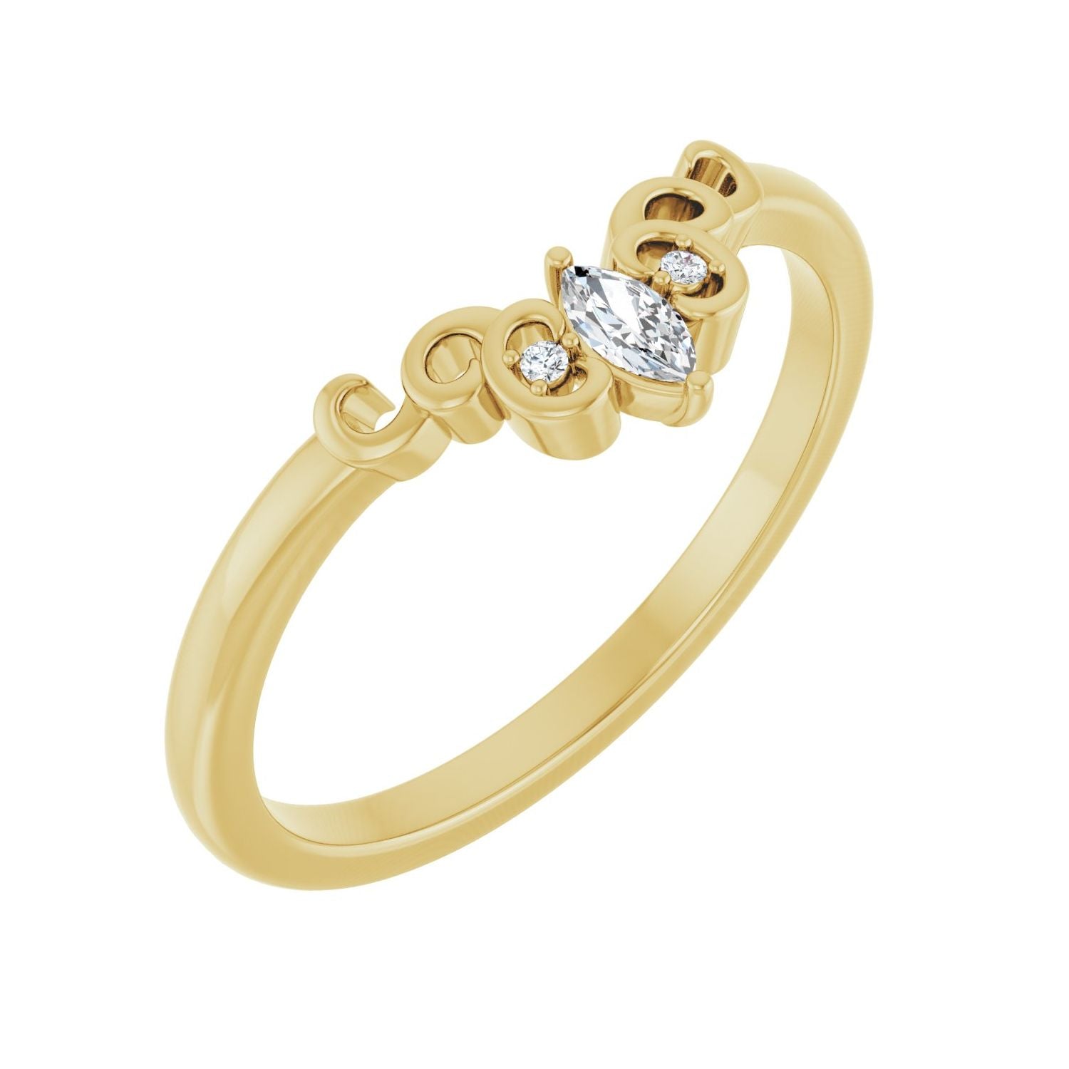 Homecoming — 4 x 2 mm, yellow gold
