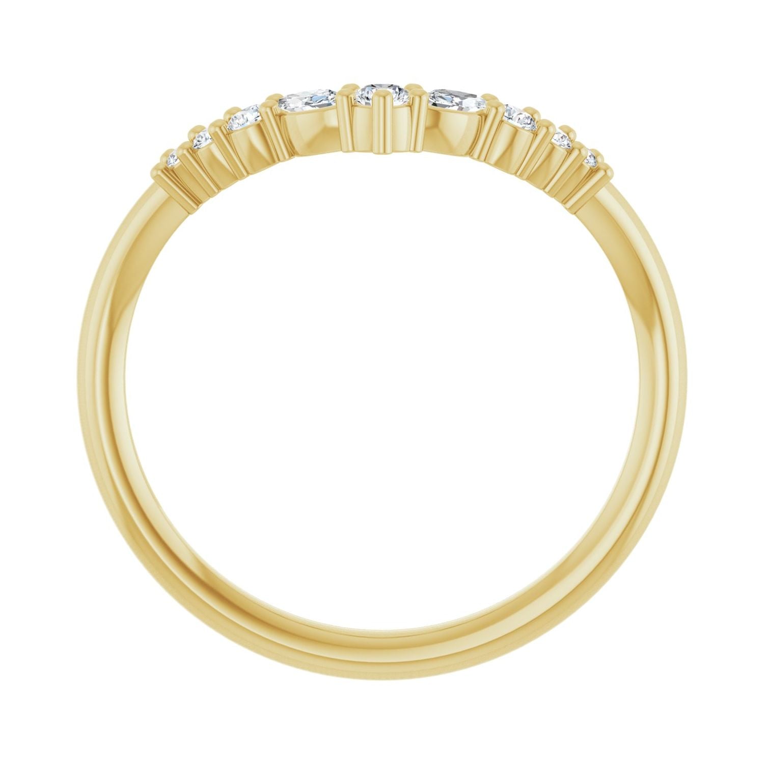 Delphinium — 3.5 x 1.75 mm, yellow gold