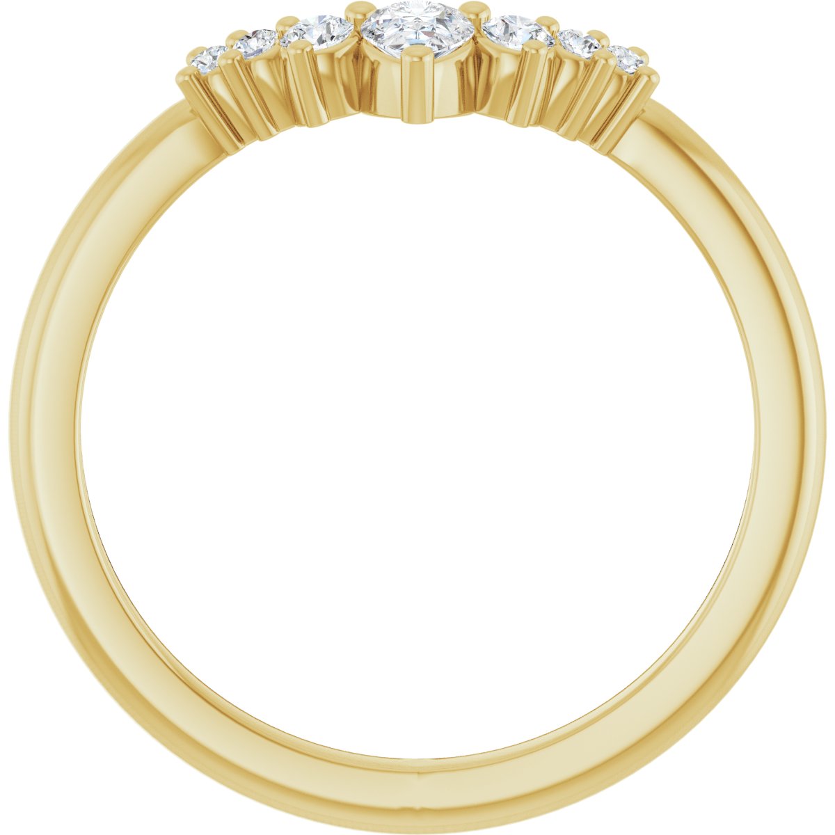 Hollis — 4 x 3 mm, yellow gold