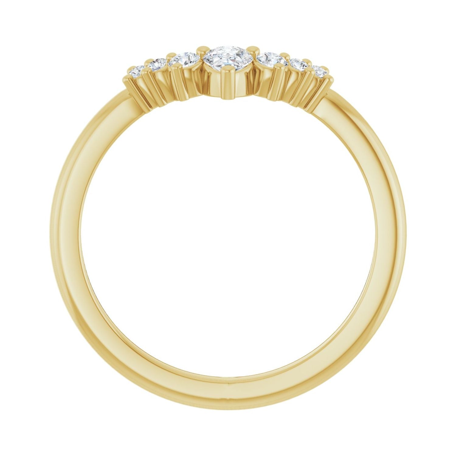 Finch — 4 x 3 mm, yellow gold