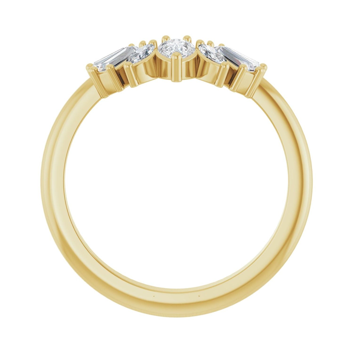 Petunia — 4.5 x 3 mm, yellow gold