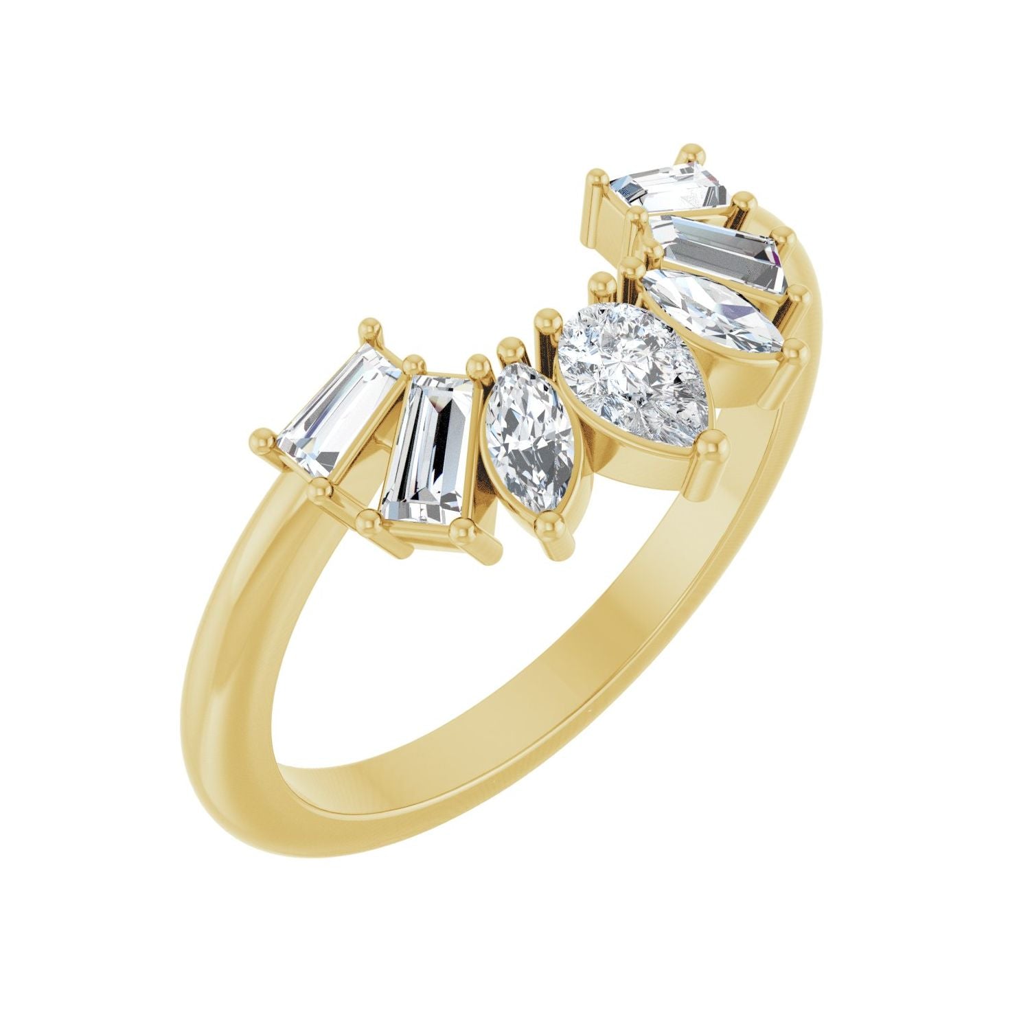 Petunia — 4.5 x 3 mm, yellow gold