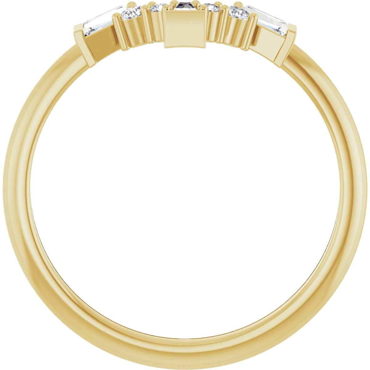 Lucia — 3 x 2 mm, yellow gold
