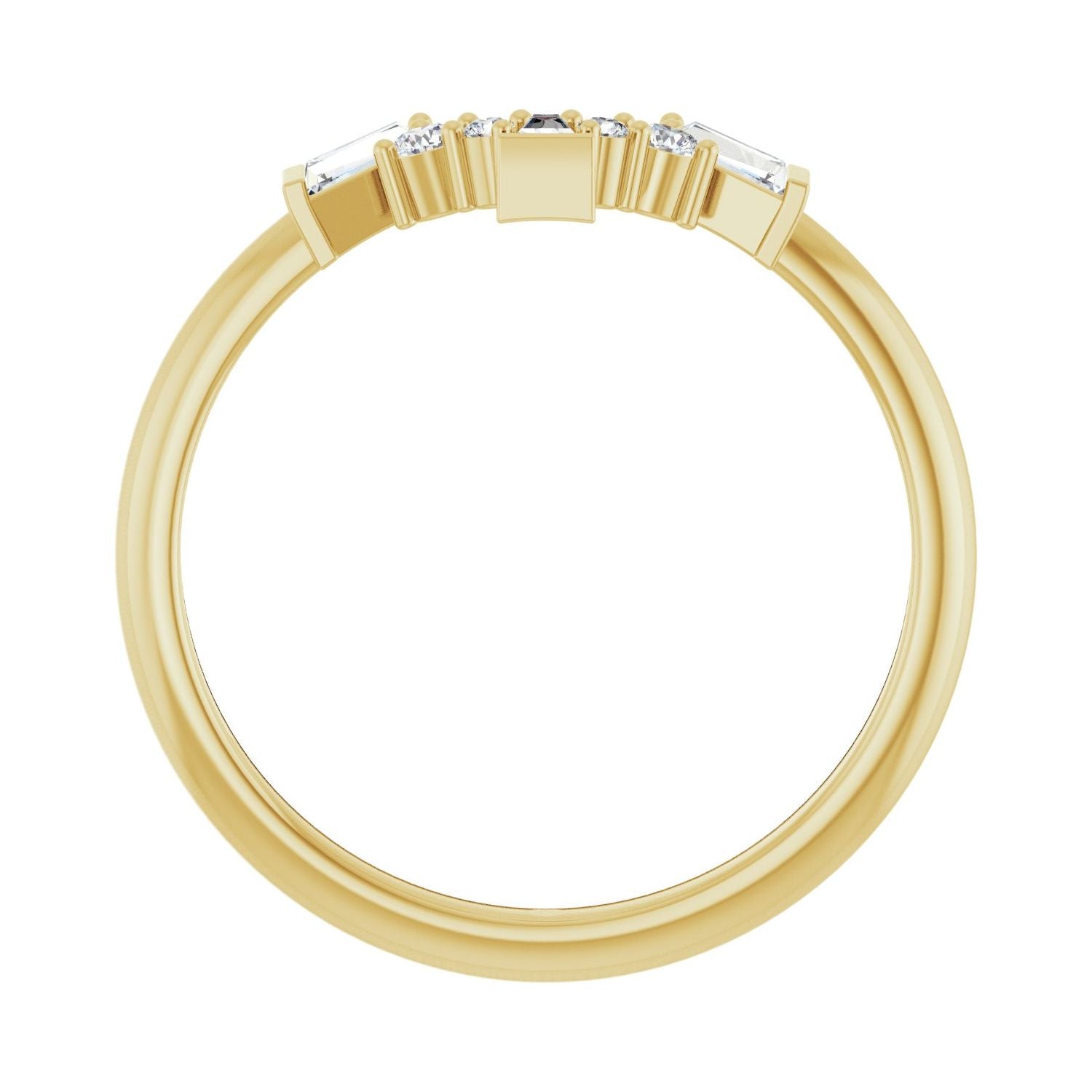 Orchid — 3 x 2 mm, yellow gold