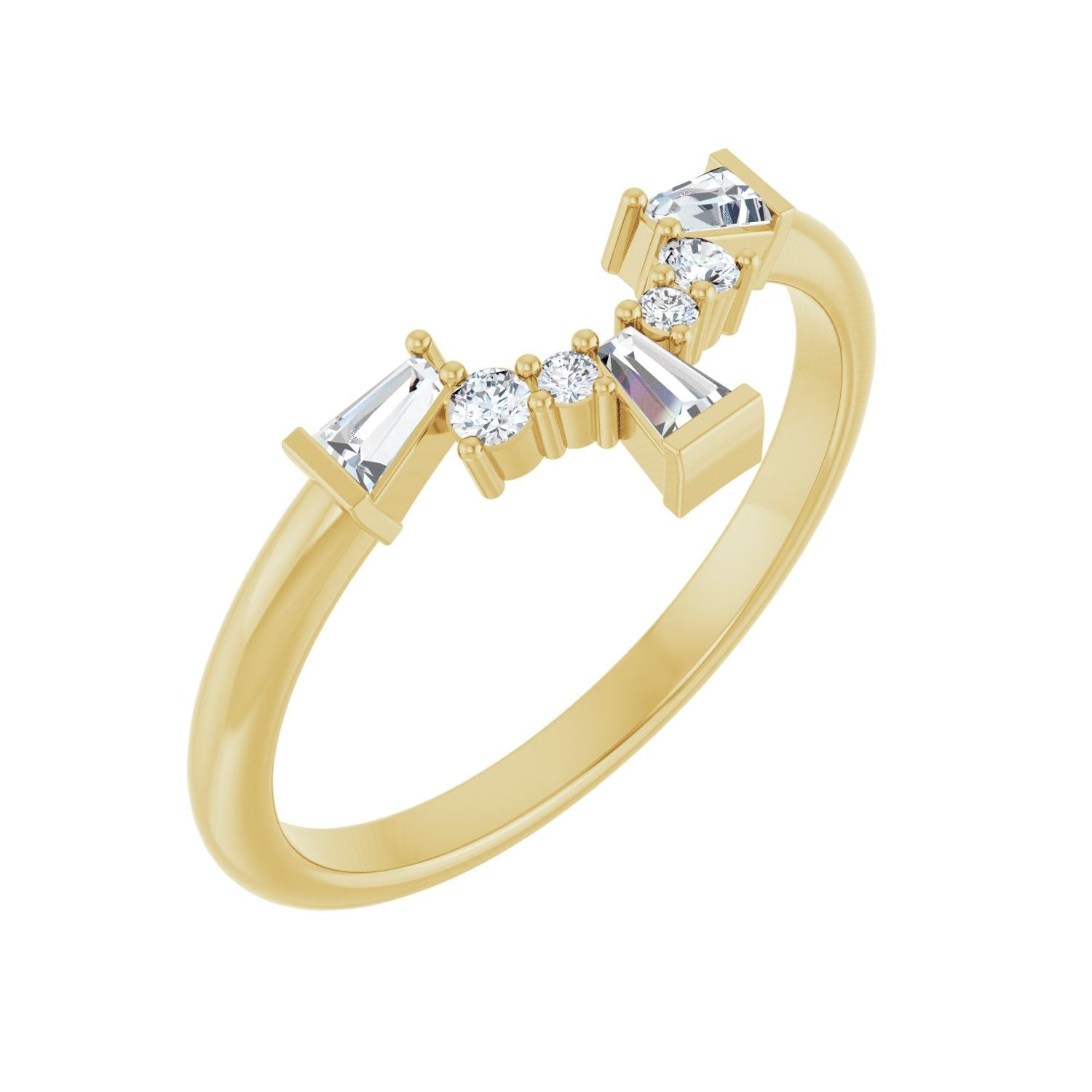 Orchid — 3 x 2 mm, yellow gold