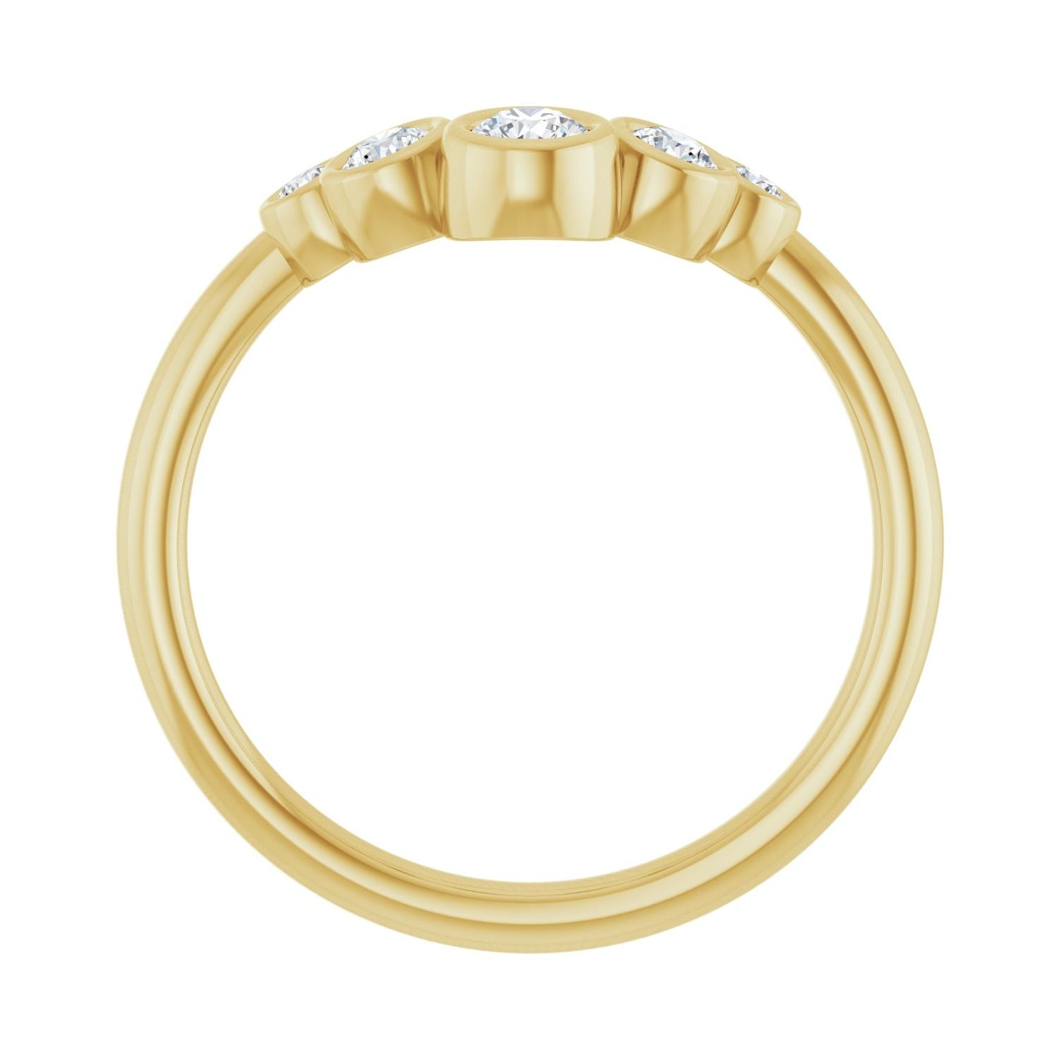 Honeysuckle — Round · 3 mm · 1/4 ctw, yellow gold