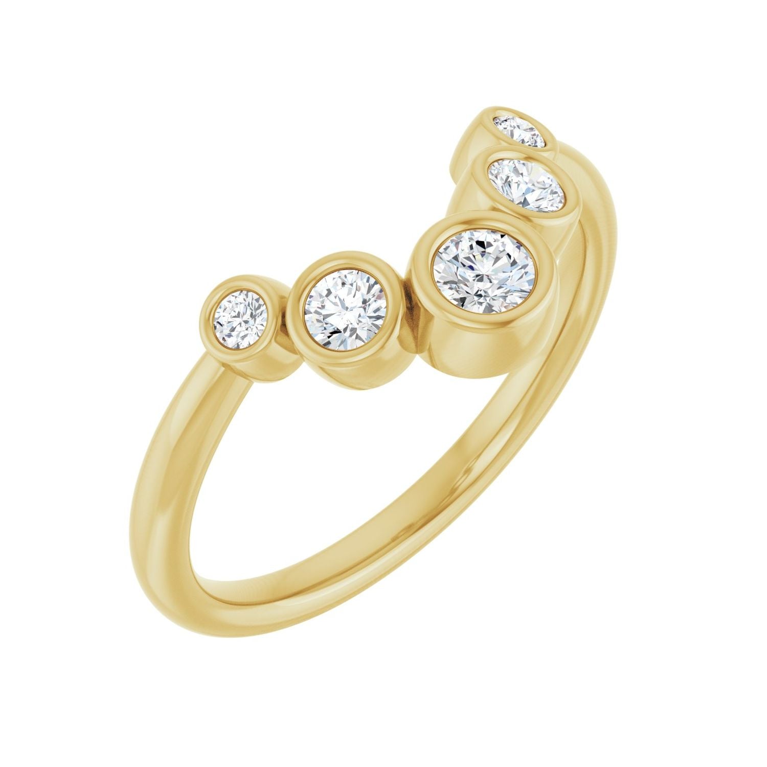 Honeysuckle — Round · 3 mm · 1/4 ctw, yellow gold