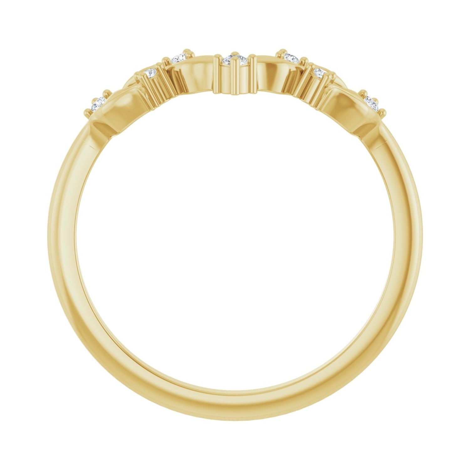 Uplifted — Round, yellow gold