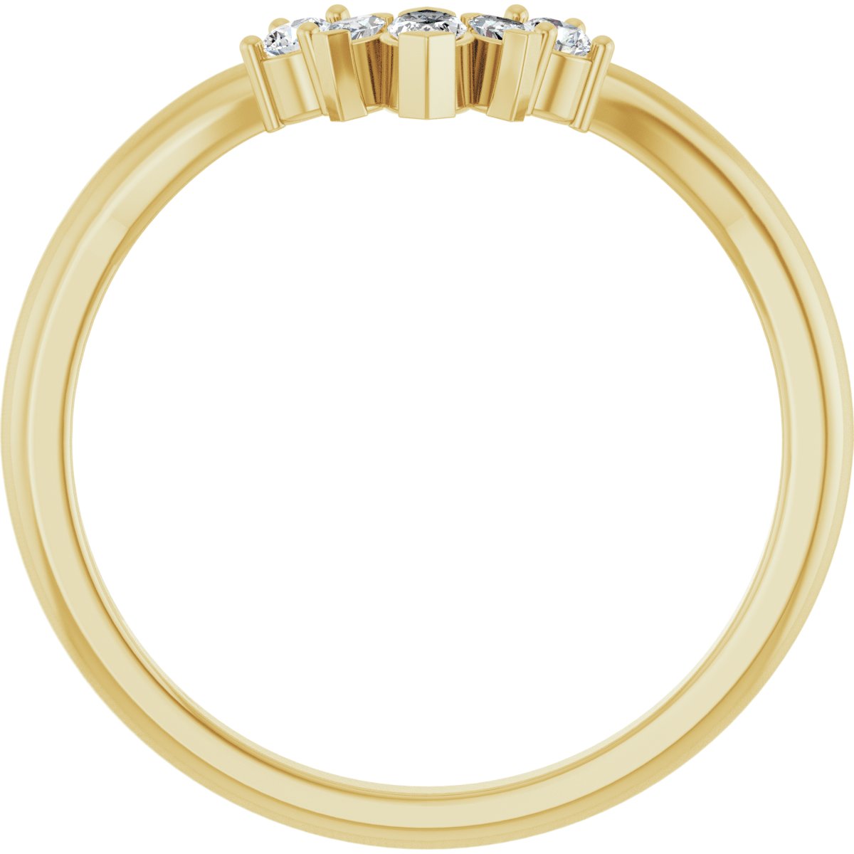 Ines — 4 x 2 mm, yellow gold