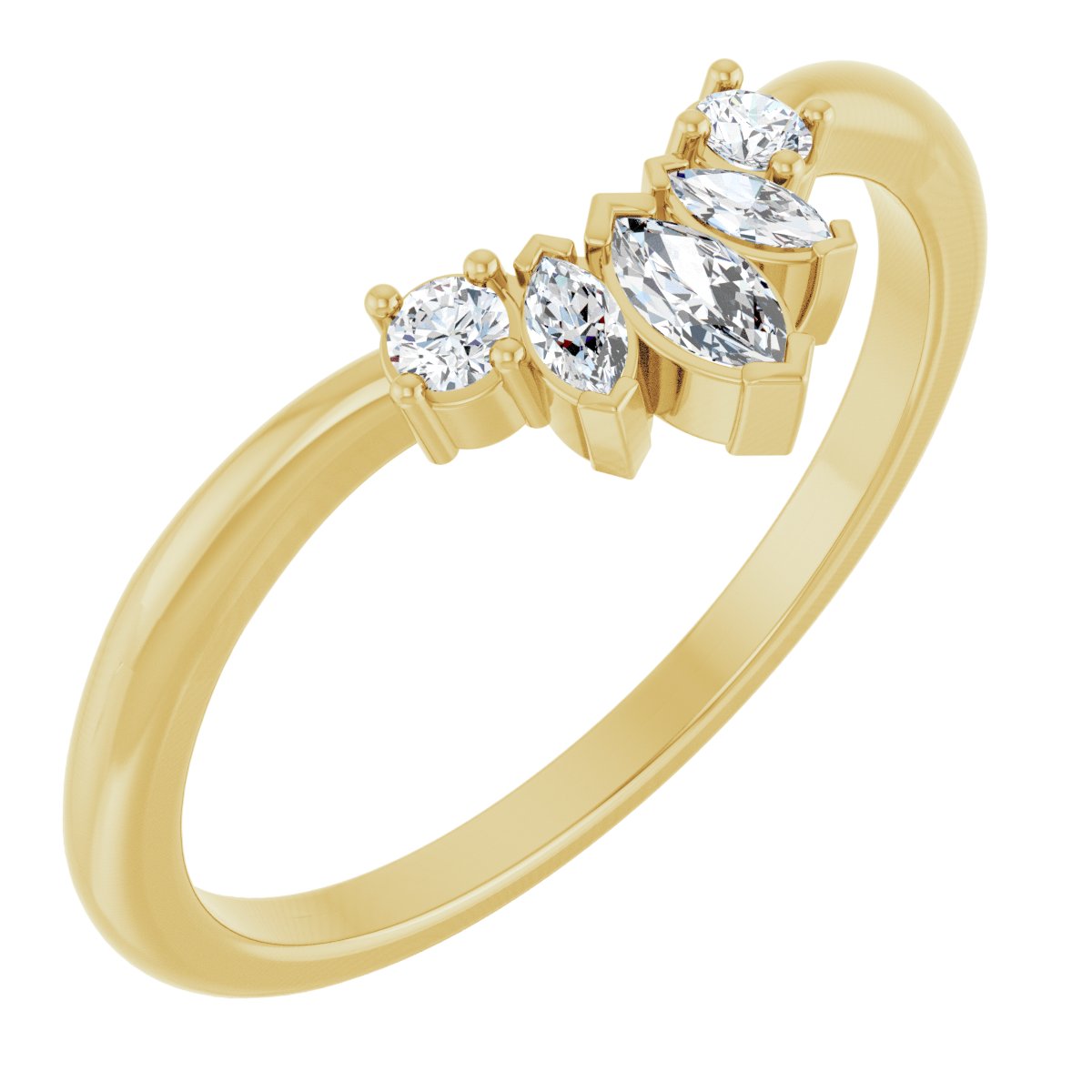 Ines — 4 x 2 mm, yellow gold