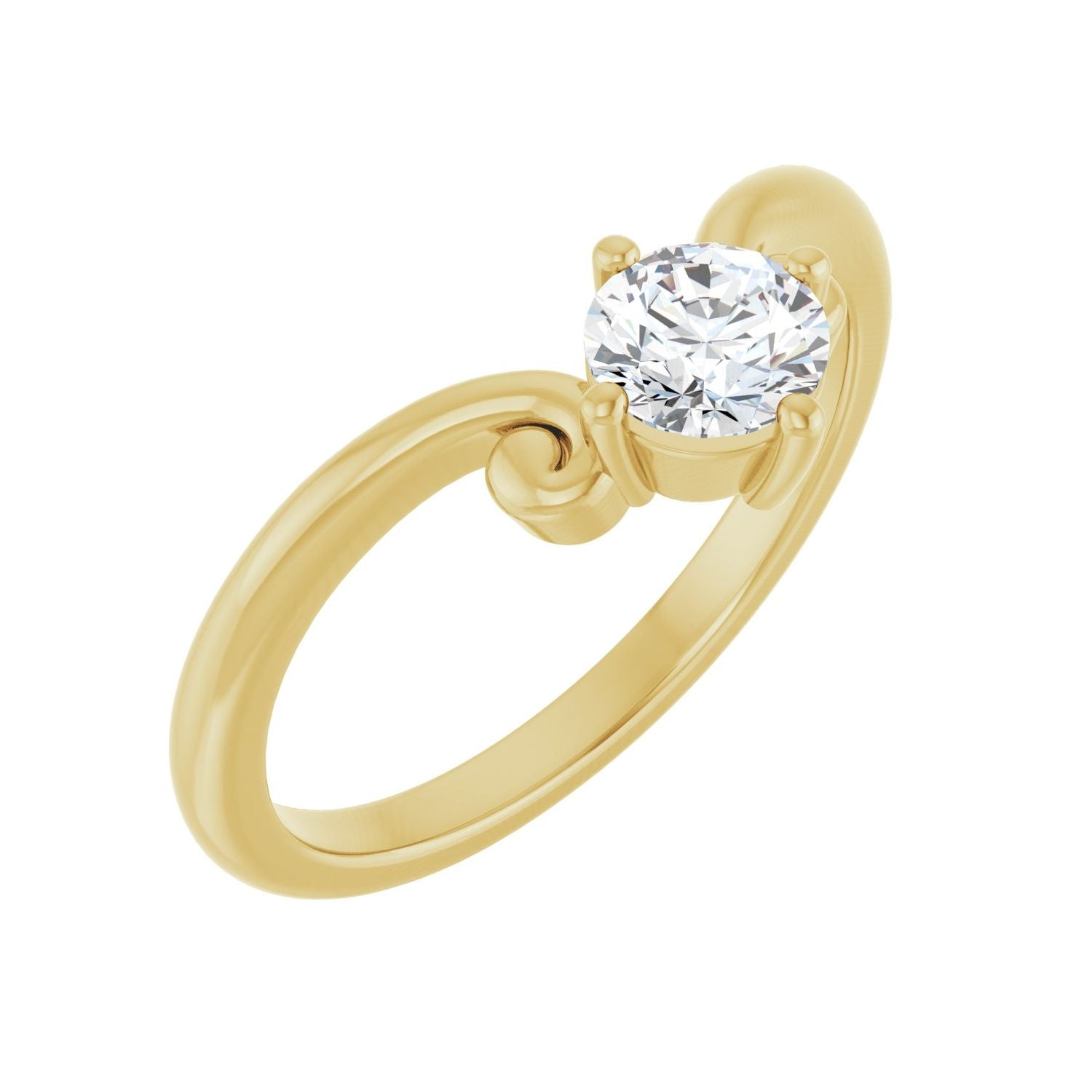 Kendall — Round · 4.8 mm · 3/8 ctw, yellow gold