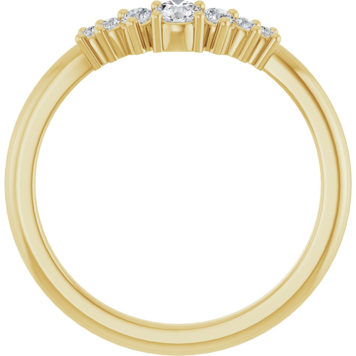 Pearl — Round · 3 mm · 1/5 ctw, yellow gold