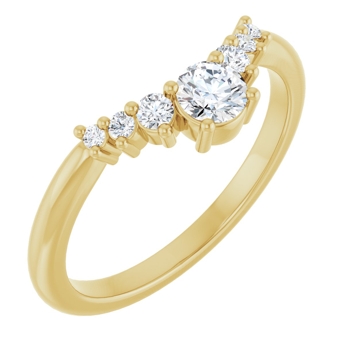 Pearl — Round · 3.8 mm · 1/3 ctw, yellow gold