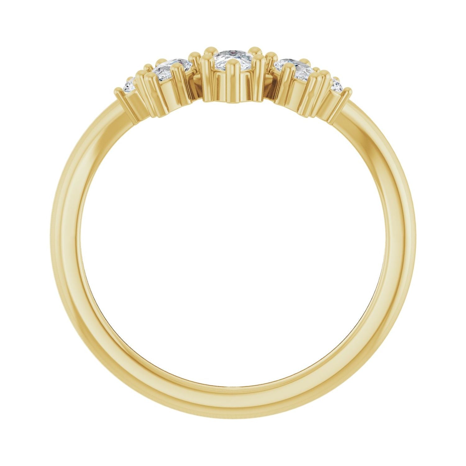 Dewdrop — 4.5 x 3 mm, yellow gold
