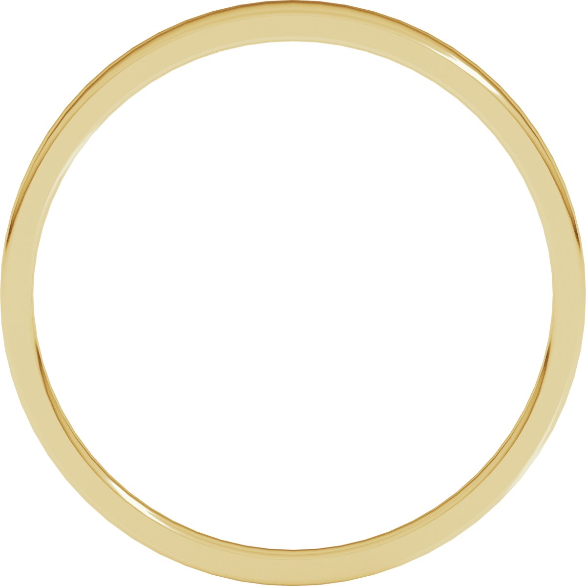 Lightweight Tapered Flat Band — 2.5 mm, yellow gold