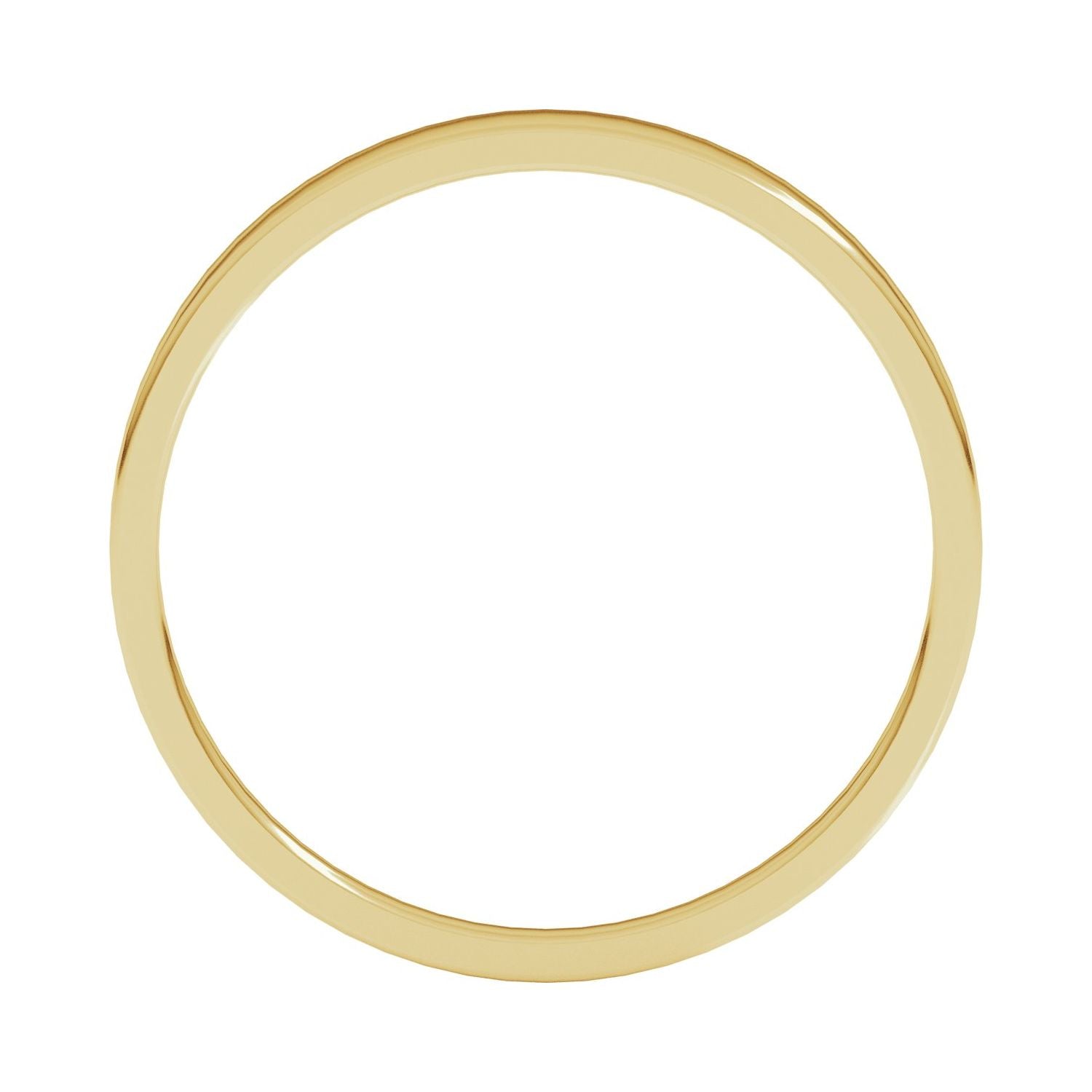 Lightweight Tapered Flat Band — 2.5 mm, yellow gold