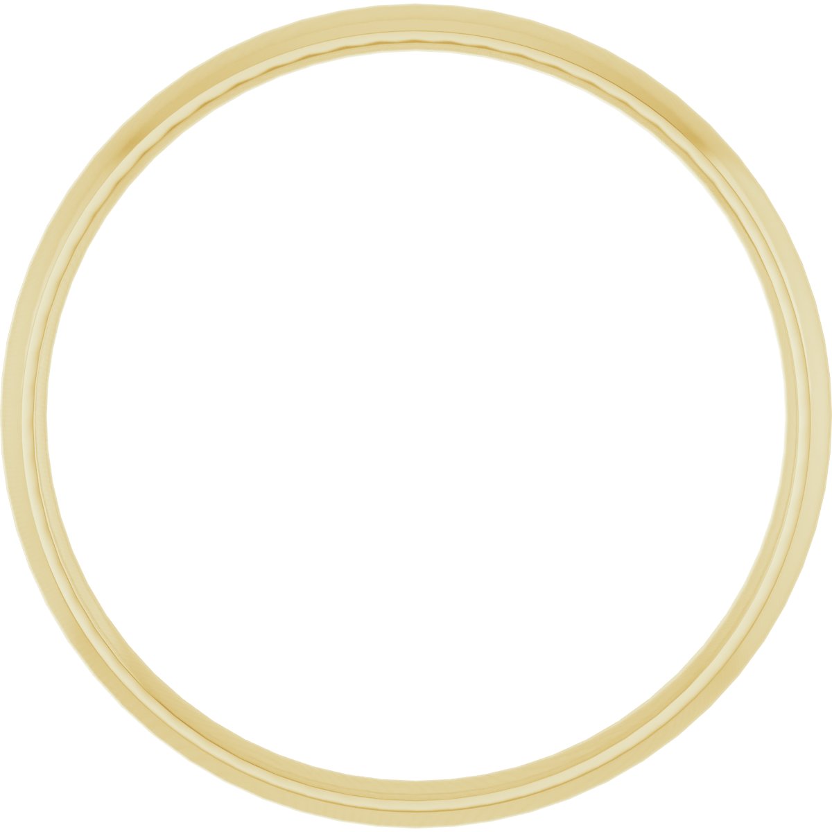 Ultra-Light Comfort-Fit Half Round Band — 2 mm, yellow gold