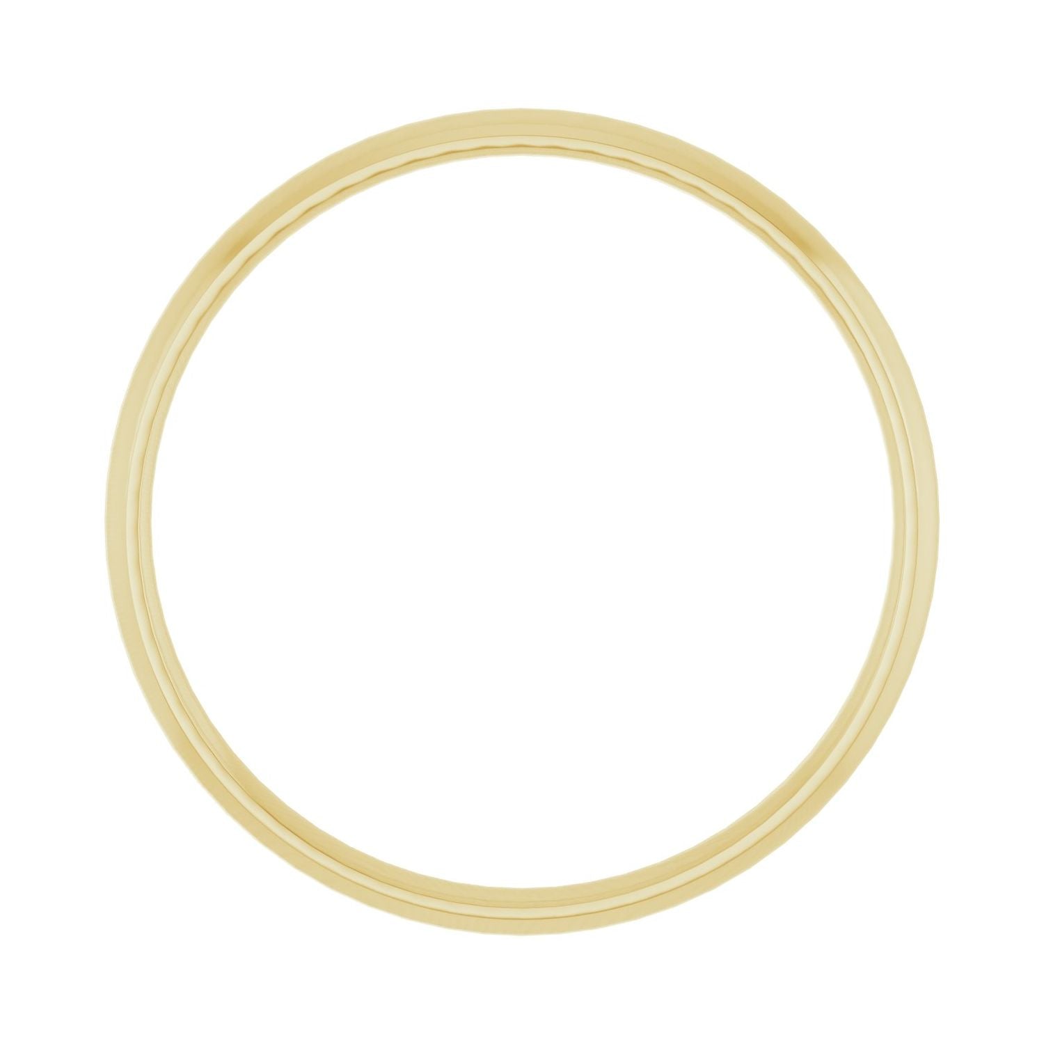 Ultra-Light Comfort-Fit Half Round Band — 2 mm, yellow gold