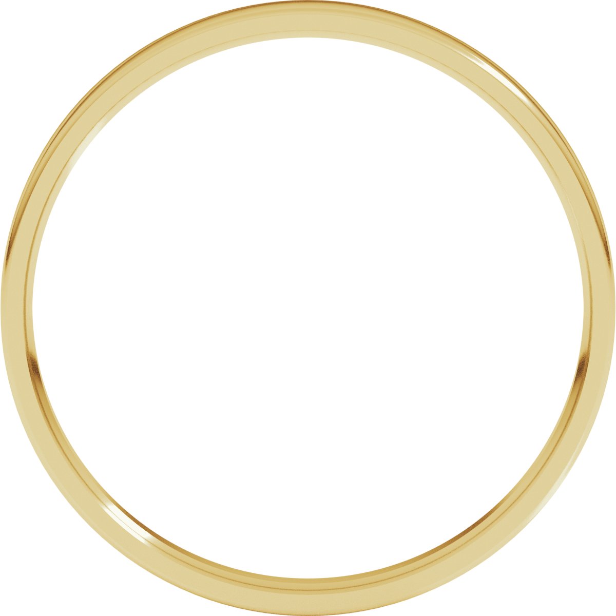 Ultra-Light Comfort-Fit Flat Band — 2 mm, yellow gold