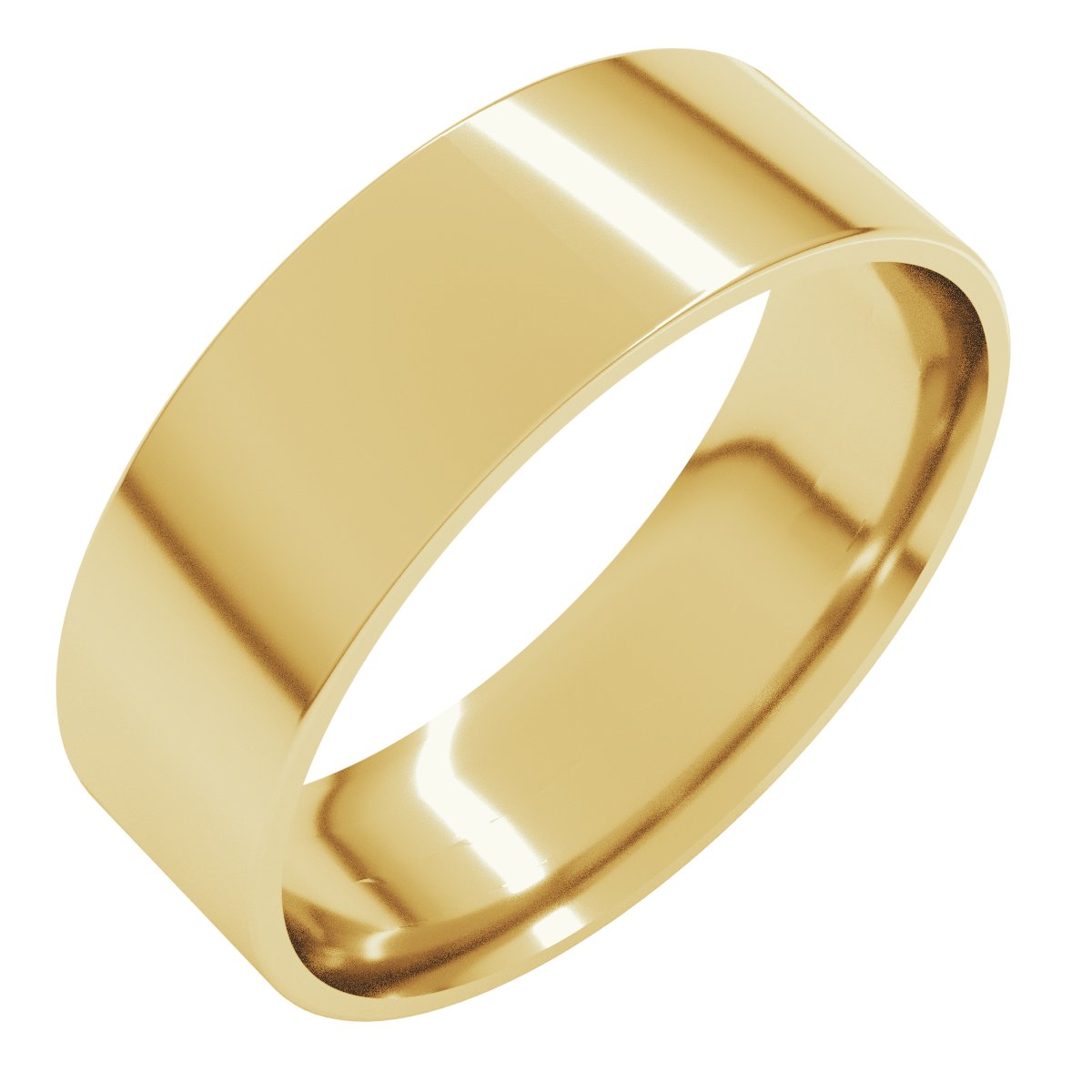 Ultra-Light Comfort-Fit Flat Band — 6 mm, yellow gold