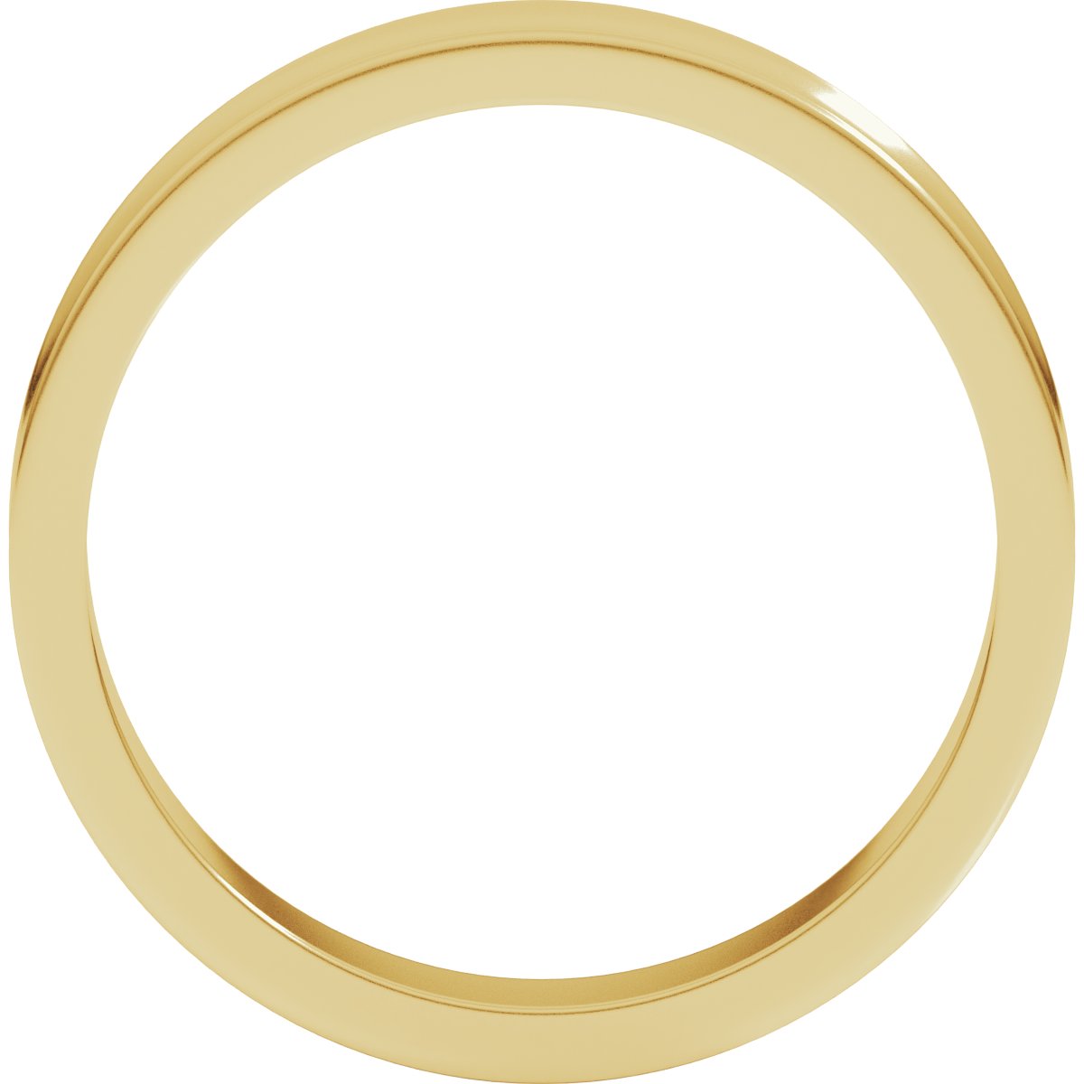 Lightweight Concave Band — 4 mm, yellow gold